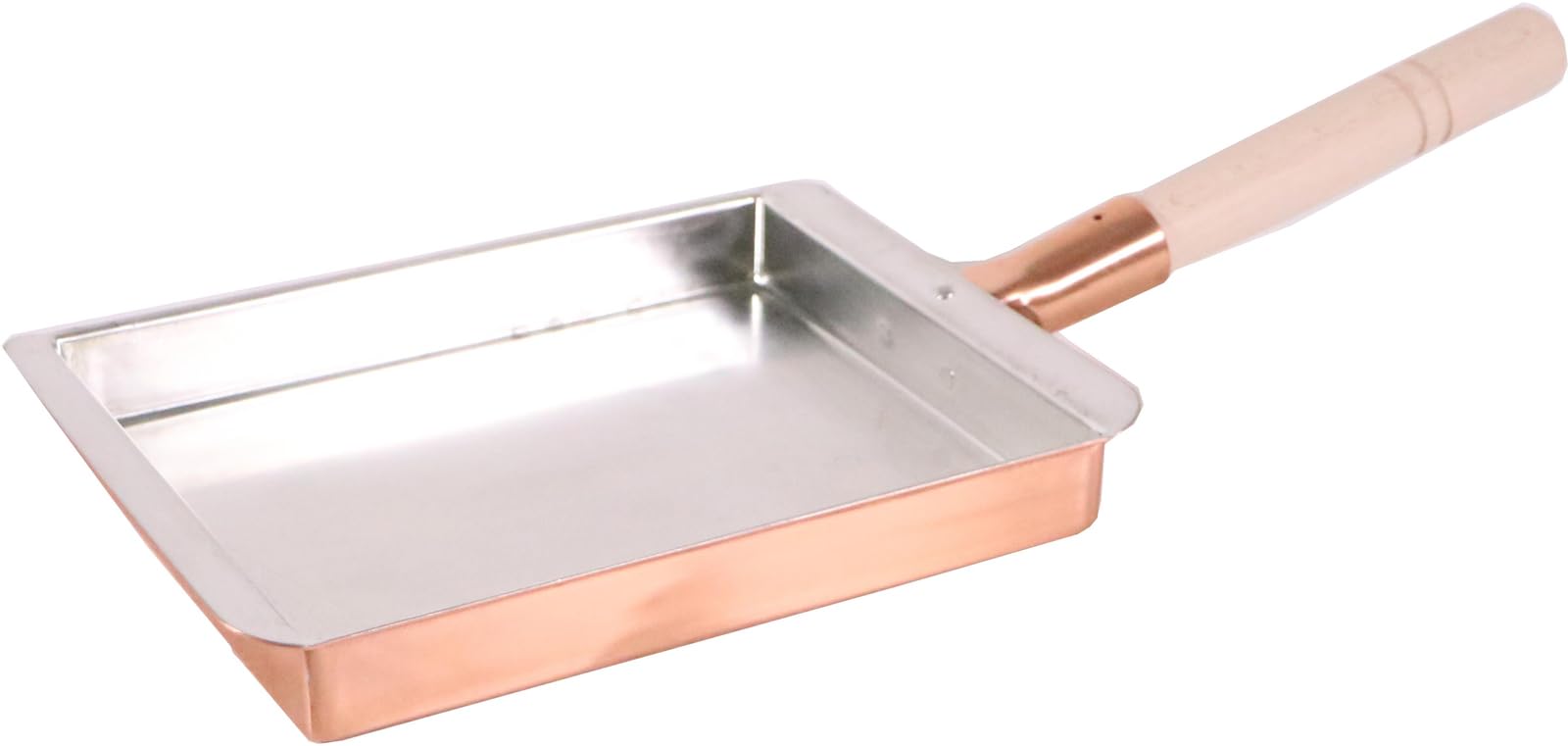 Premium EBM Copper Egg Pan Kansai Style - 7.1 Inch (18cm) Non-Stick Japanese Tamagoyaki Frying Pan for Perfect Omelets, Breakfast & Home Cooking
