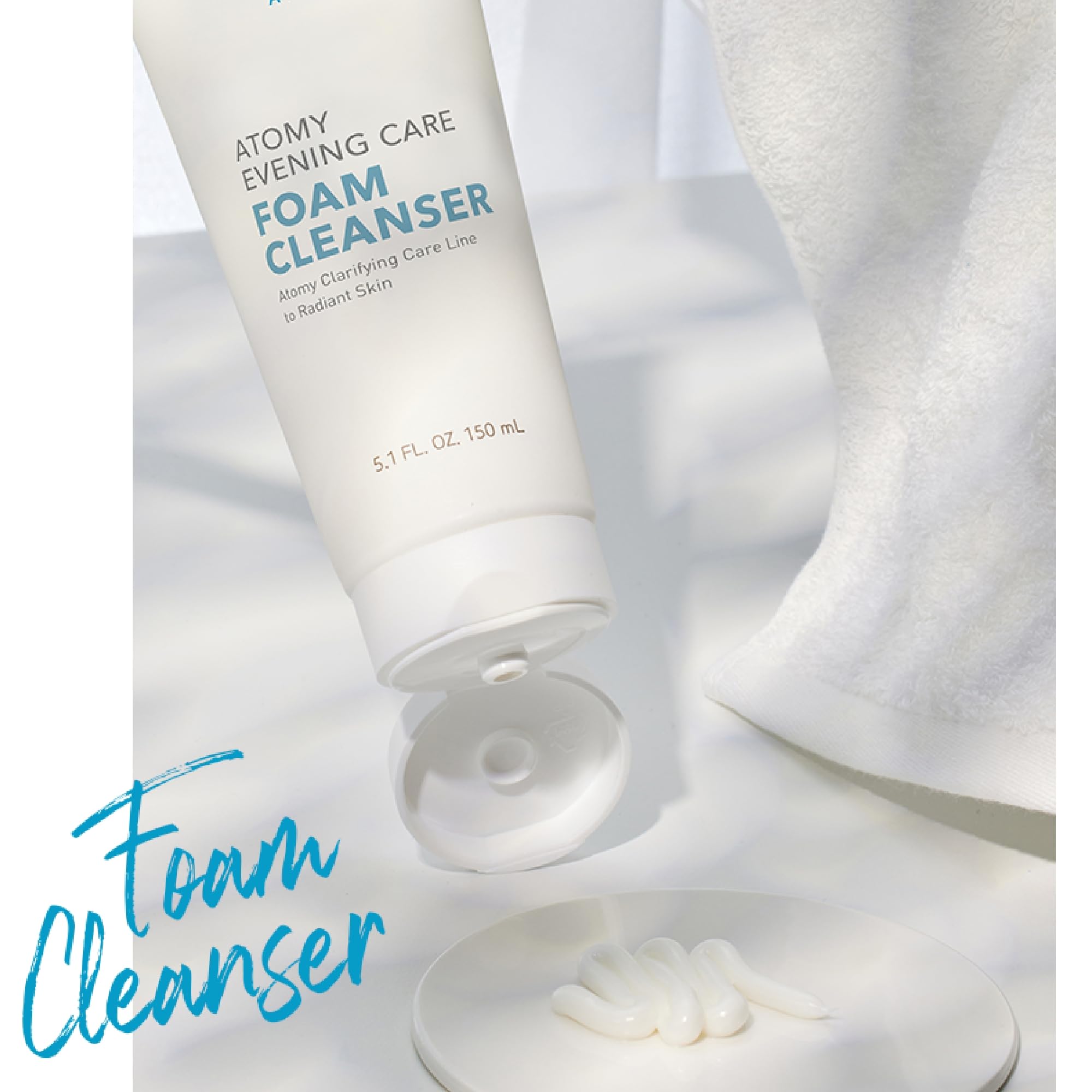 Korean Foam Cleanser 150g x 2 Pack - Evening Skin Care Routine for Clear Skin
