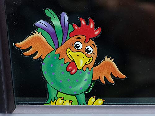 Vibrant Hahn Colorful Hen Chocolate Funny Chicken Poster - 20x30 Inch Laminated Wall Art with Bright Colors & Vivid Imagery - Perfect for Home Decor, Office, or Classroom - Fits Standard Frames