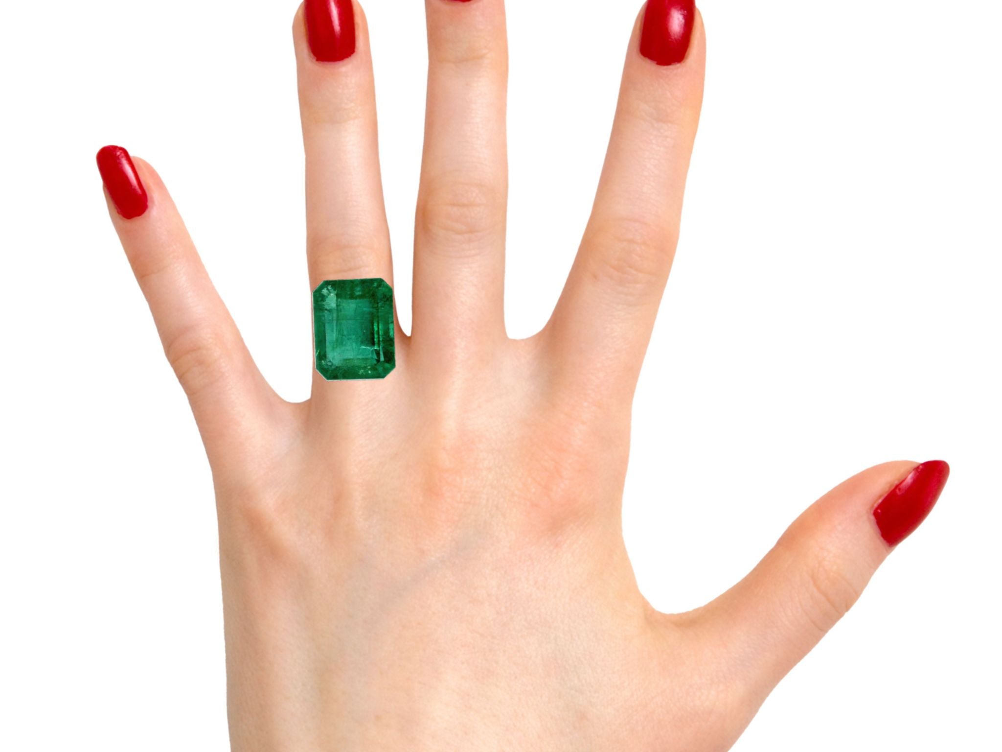 13.78 Carat Natural Zambian Emerald - 16x13mm Loose Gemstone for Jewelry Making | Emerald Cut Fine Quality | Engagement Rings, Necklaces & Custom Designs