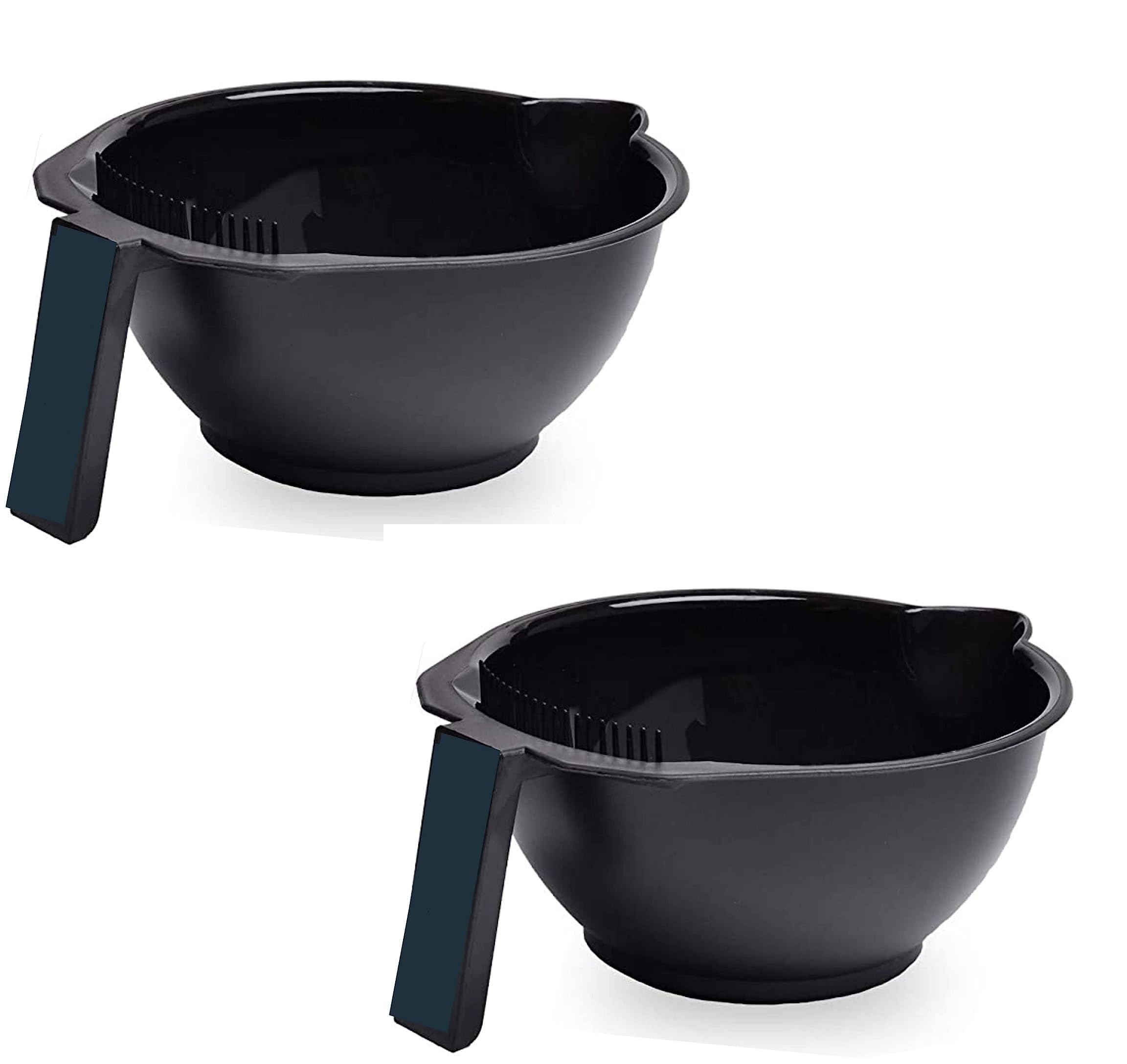 ZAUKY 2-Pack Professional Hair Color Mixing Bowls for Salon & Home Use - Durable Black Hair Dye Bowls for Bleaching, Coloring & Styling - Perfect for DIY Hair Treatments & Salon Applications