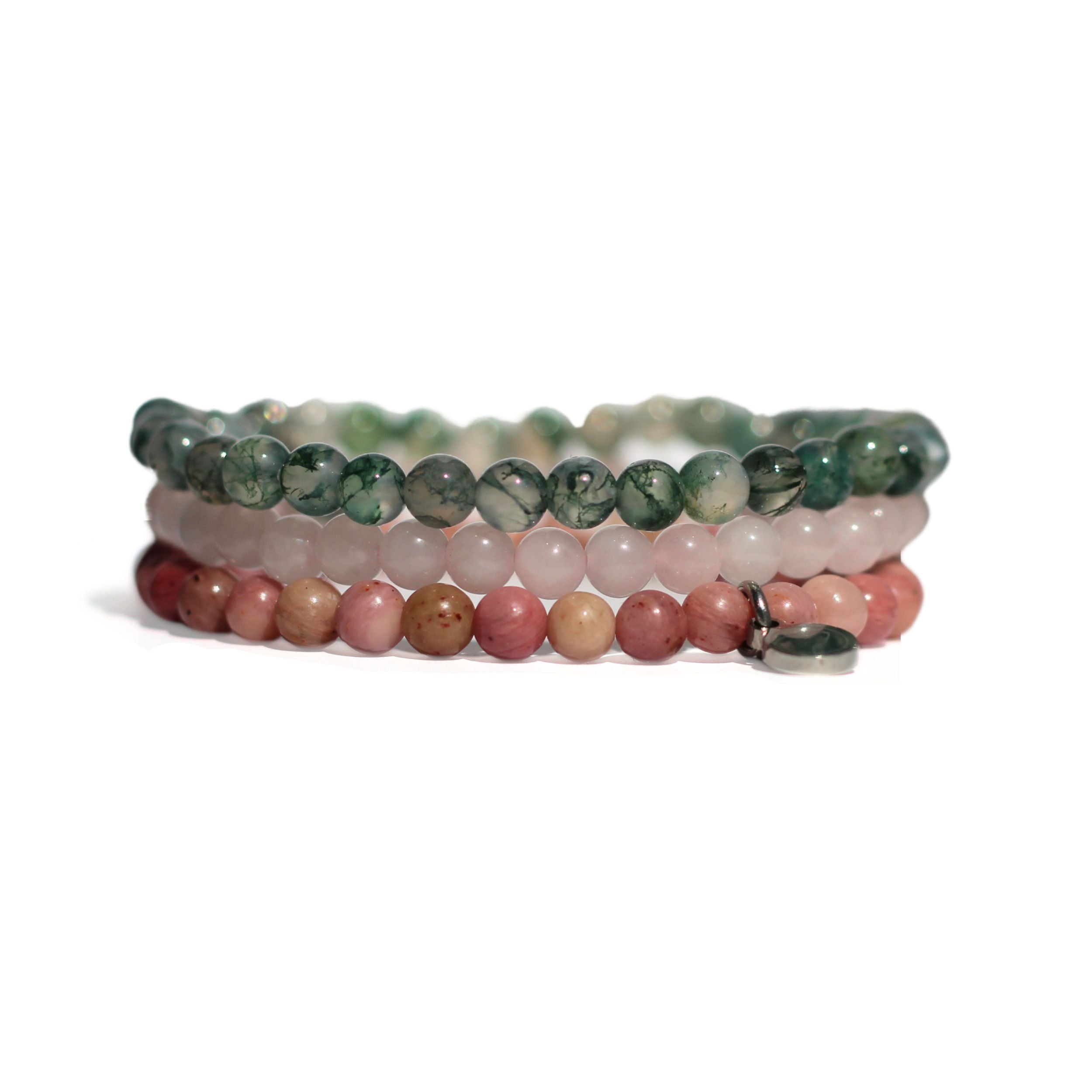 Heart Chakra (Anahata) Healing Bracelet Set - 7 Chakra Balancing Energy Stone Jewelry for Meditation, Yoga & Spiritual Awakening | Perfect Gift for Women & Men