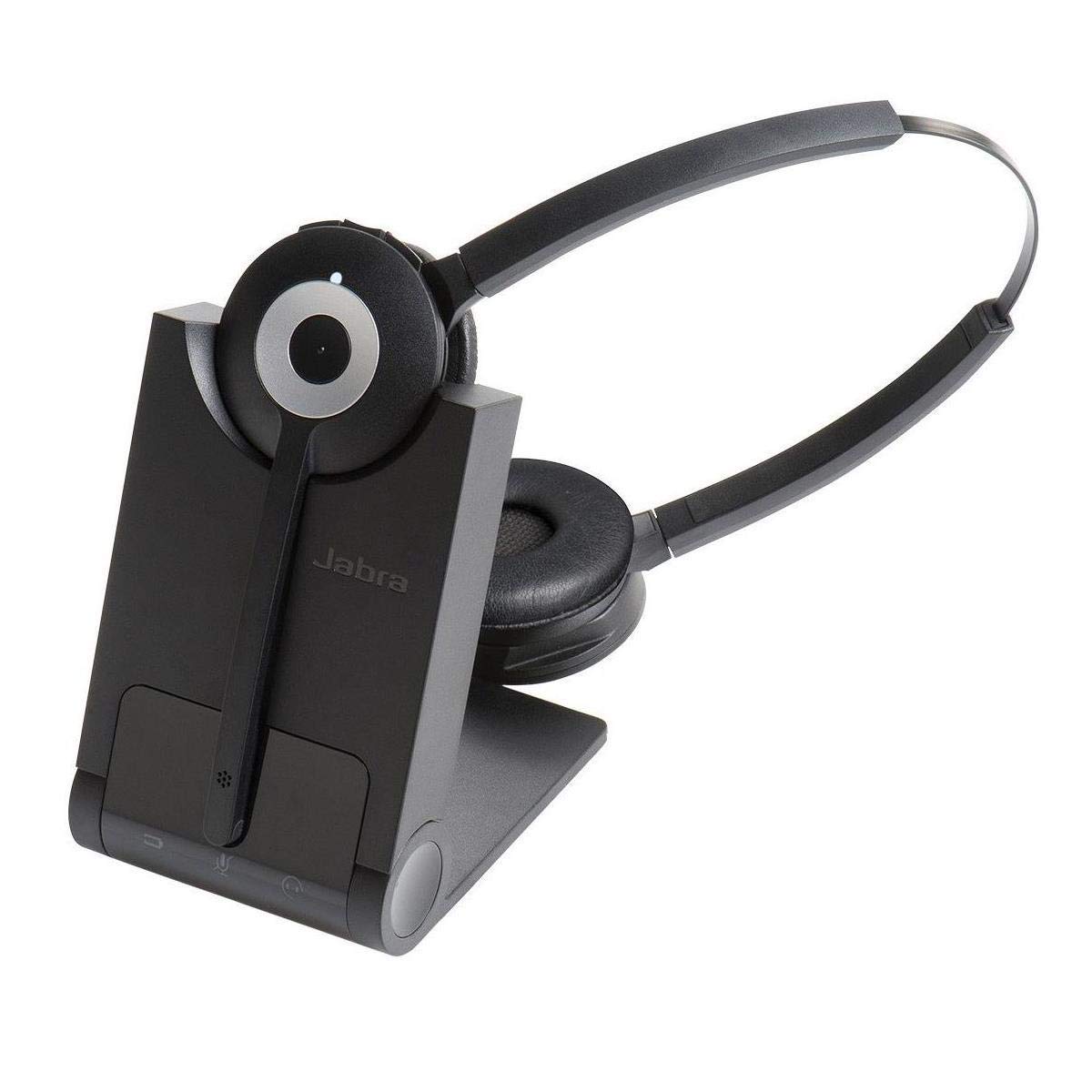 Jabra Pro Duo MS 930 Wireless On-Ear Headset with Noise Cancelling - Bluetooth Headphones for Office, Call Center & Remote Work (Renewed, Black) - Model 930-69-503-105