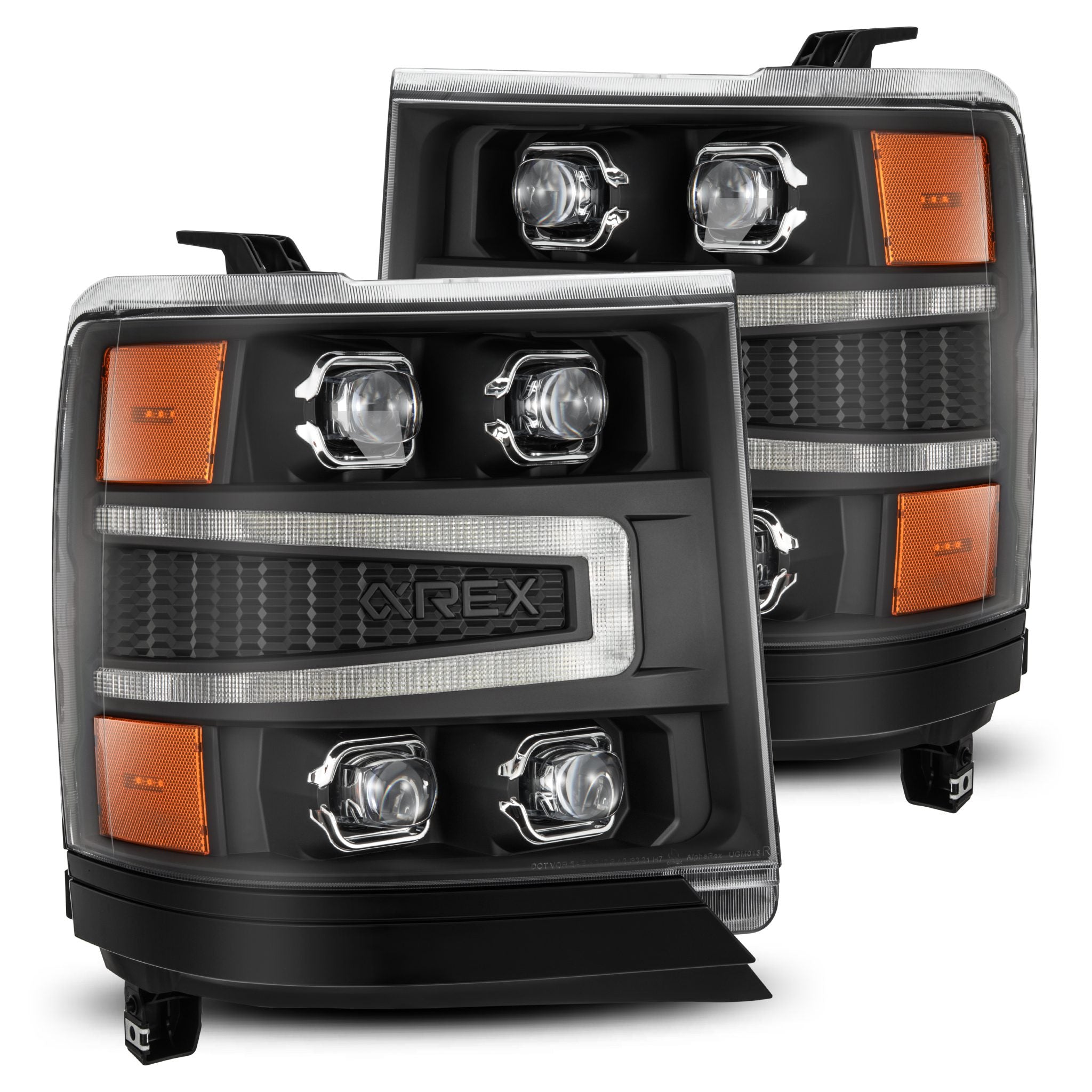 16 18 Chevrolet Silverado 1500 NOVA Series LED Projector Headlights - Black Housing High Performance Headlights for Improved Night Visibility | Perfect for Off-Roading & Night Driving
