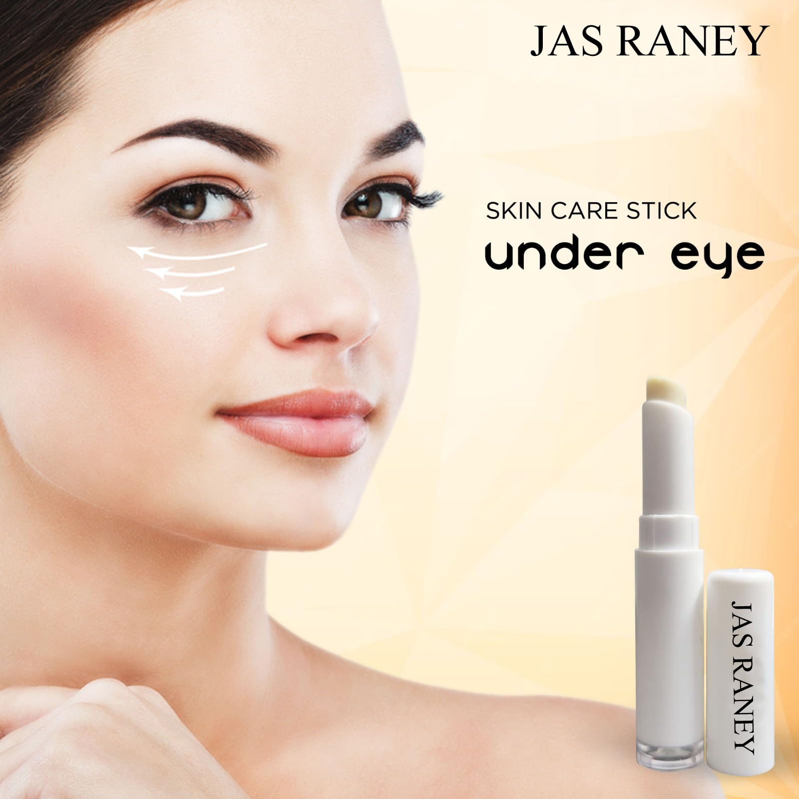 Jas Raney Rich Under Eye Care Stick for Dark Circles & Puffiness - Soothing Eye Treatment for Women, 3g - Perfect for Morning Routine & Travel Skincare