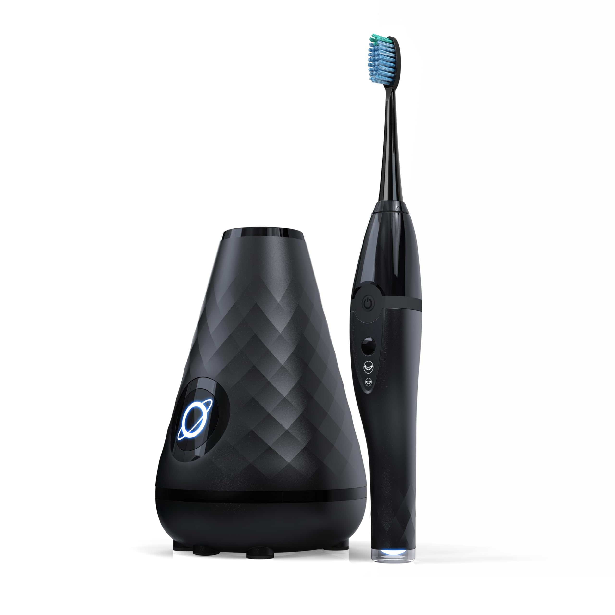 Tao Clean UV Sanitizing Sonic Electric Toothbrush with Cleaning Station - Dual Speed Settings, Black - Perfect for Travel & Home Oral Hygiene Care