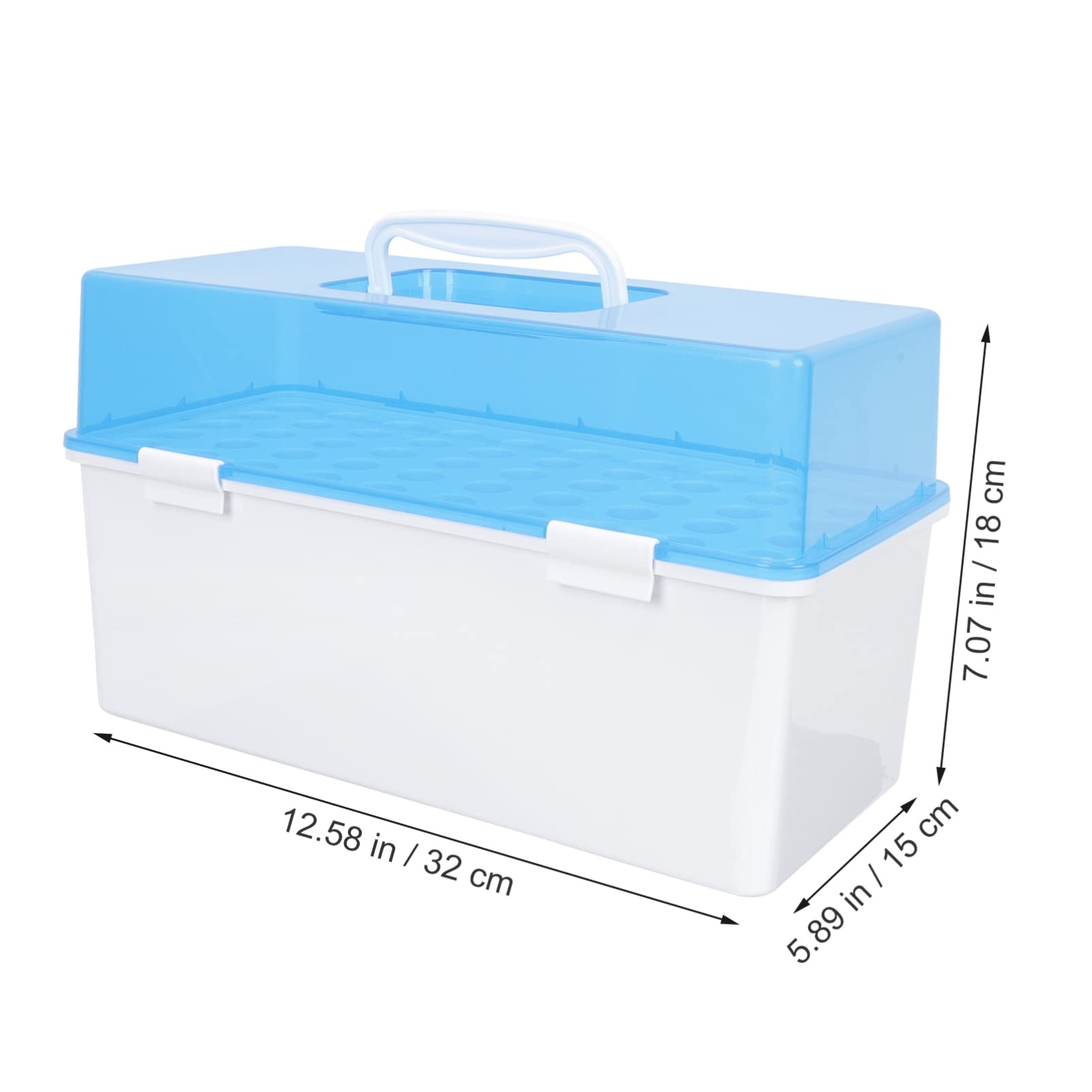 iplusmile Plastic Test Tube Storage Box - Lab Specimen Container with Tube Clamps for Laboratory, Medical & Science Experiments | Perfect for Blood Sample Organization, Chemical Testing & Research Work