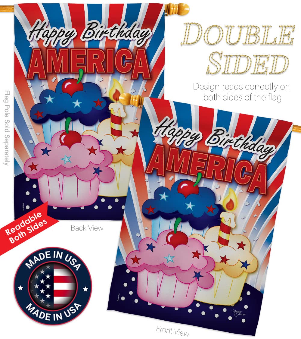 American Cupcake Patriotic House Flag Set - 28