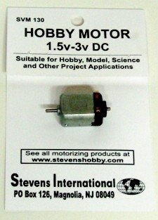 1.5V-3V DC Small Electric Motor with Flat Sides - Mini Low Voltage Hobby Motor for DIY Projects, Science Experiments, Robotics & Model Building