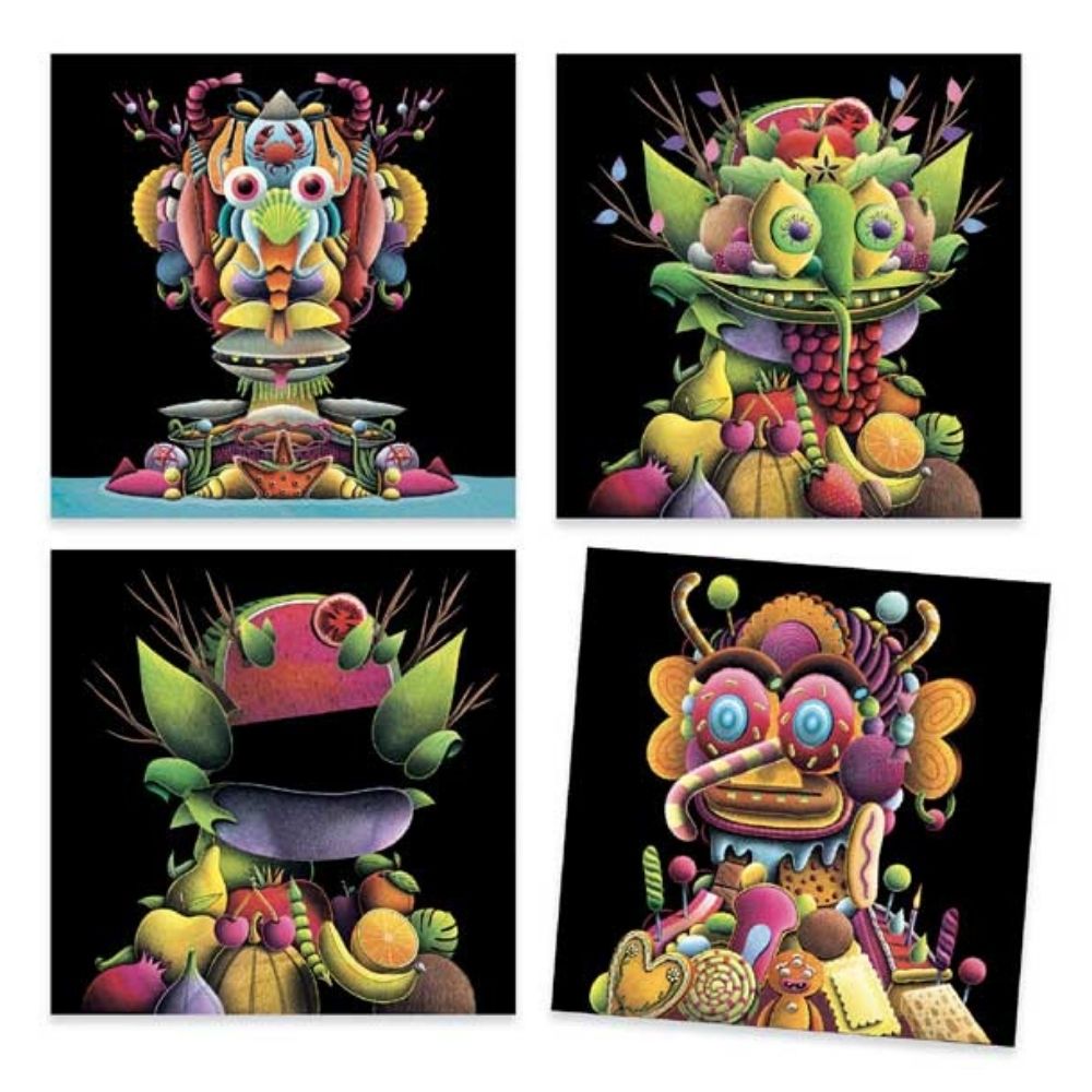 DJECO Inspired by Spring Vegetables (Arcimboldo) - Creative Collage Art Kit for Kids | Fun Spring-Themed Educational Activity for Home & Classroom