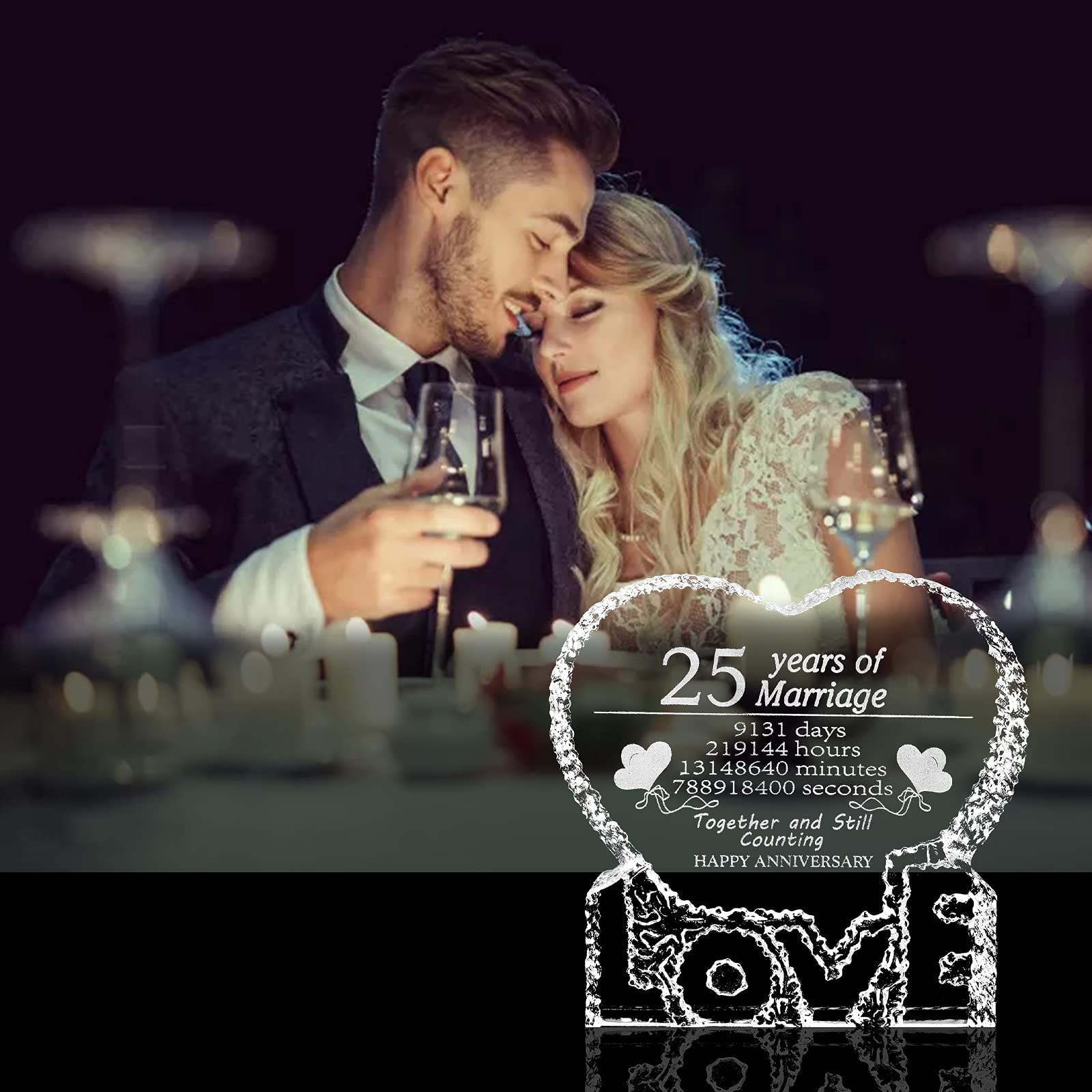 25th Anniversary Crystal Gifts for Couples - Wedding & Home Decor
