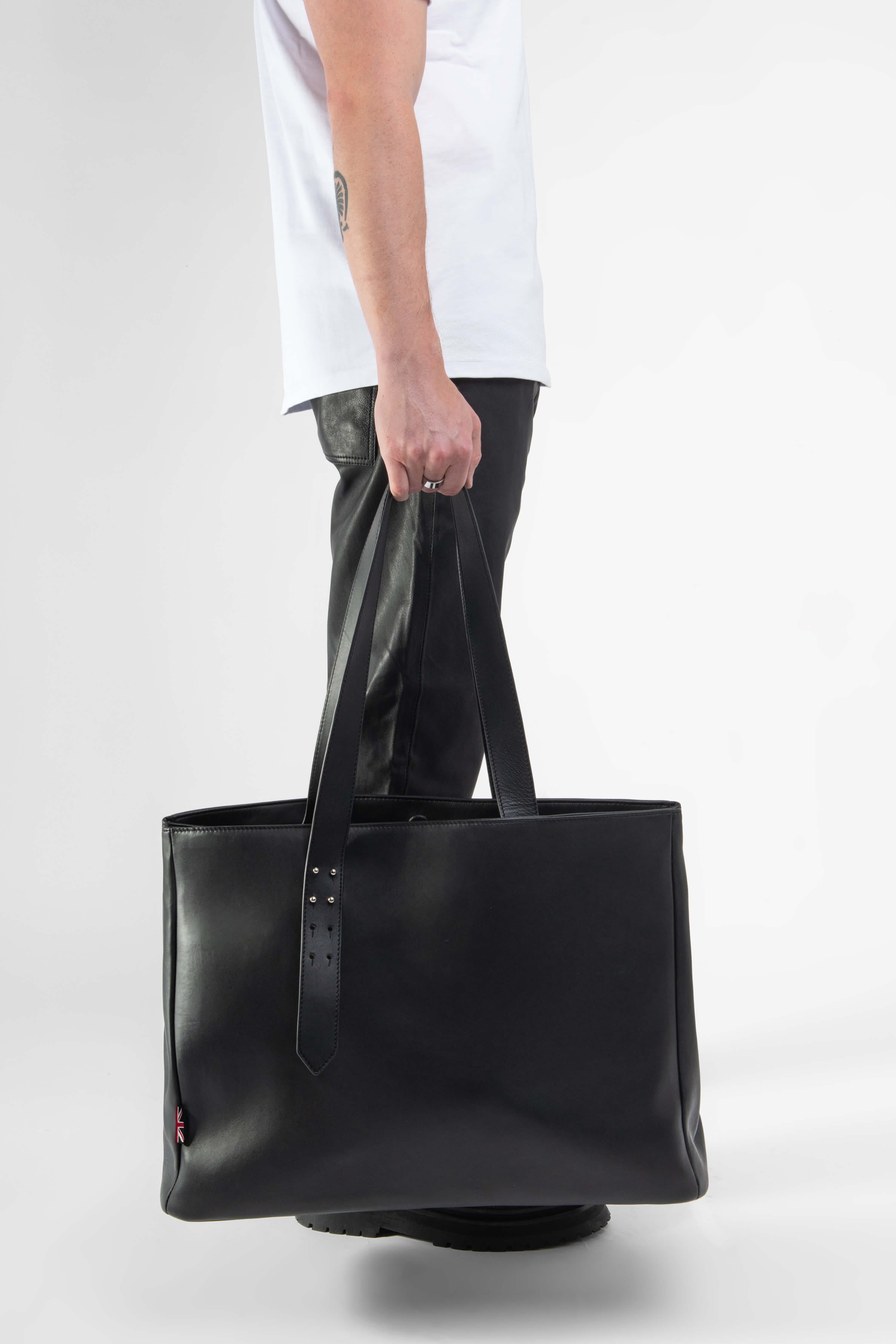 Premium Genuine Leather Tote Bag for Men - Durable Business & Travel Briefcase - Perfect for Office, Commute & Weekend Getaways