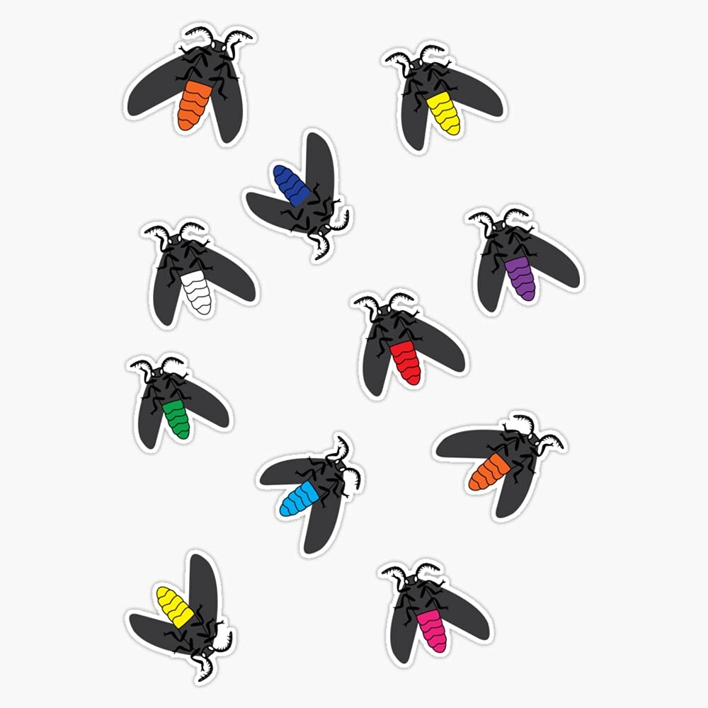 Colorful Lightning Bug Car Magnets - 5