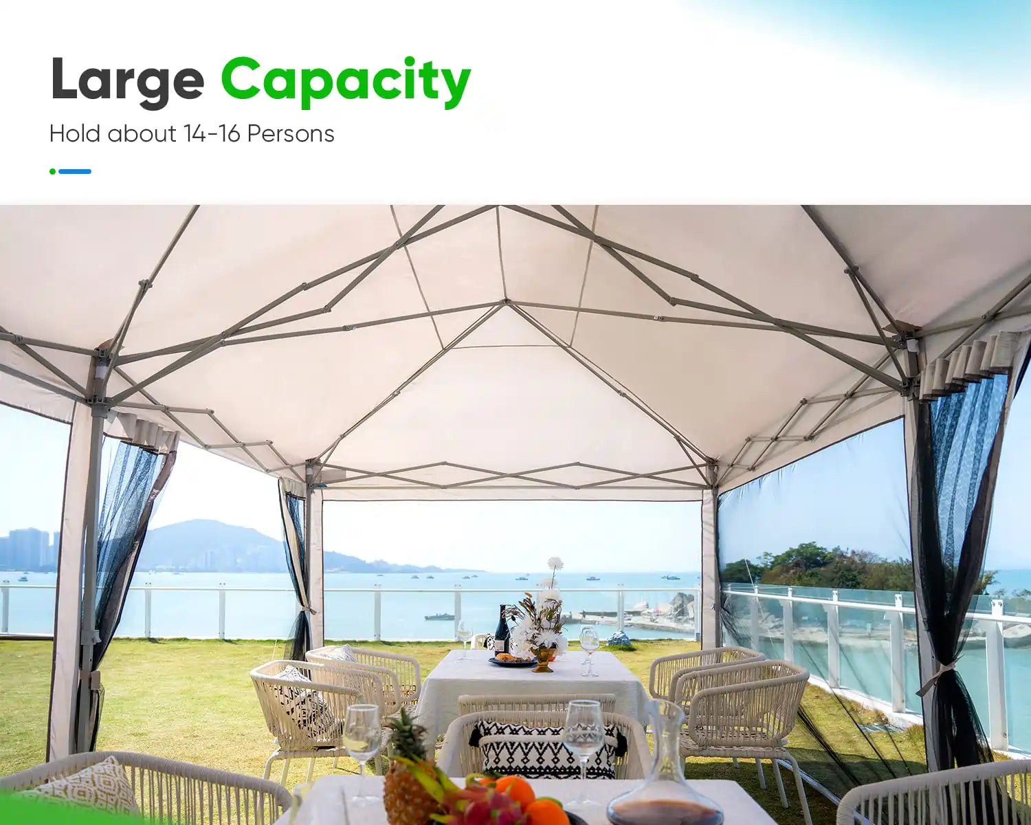 10' x 20' Pop Up Canopy Tent with Screen Walls - Outdoor Party Shelter for Backyard, Beach, Camping & Picnic - UV Protection & Bug-Free Shade Solution