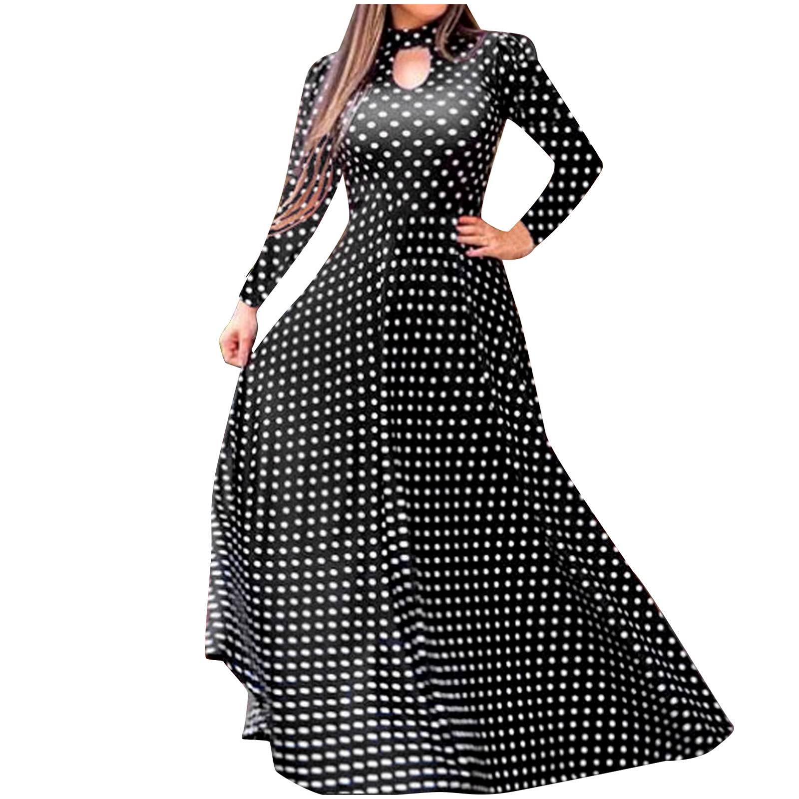 Plus Size Maxi Dresses for Women - Casual Floral Printed Long Sleeve Summer Beach Dress | Tribal Sundress for Vacation, Outdoor & Boho Style