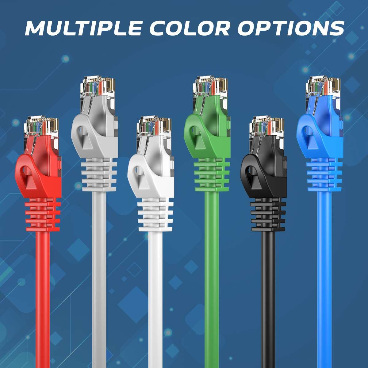 50FT Cat5e Ethernet Cable - High-Speed 350Mhz Network Patch Cord for PC, Laptop, Modem, Router, Smart TV, Gaming Console & Printer - Reliable Internet Wire for Home Office & Gaming Setup (White)
