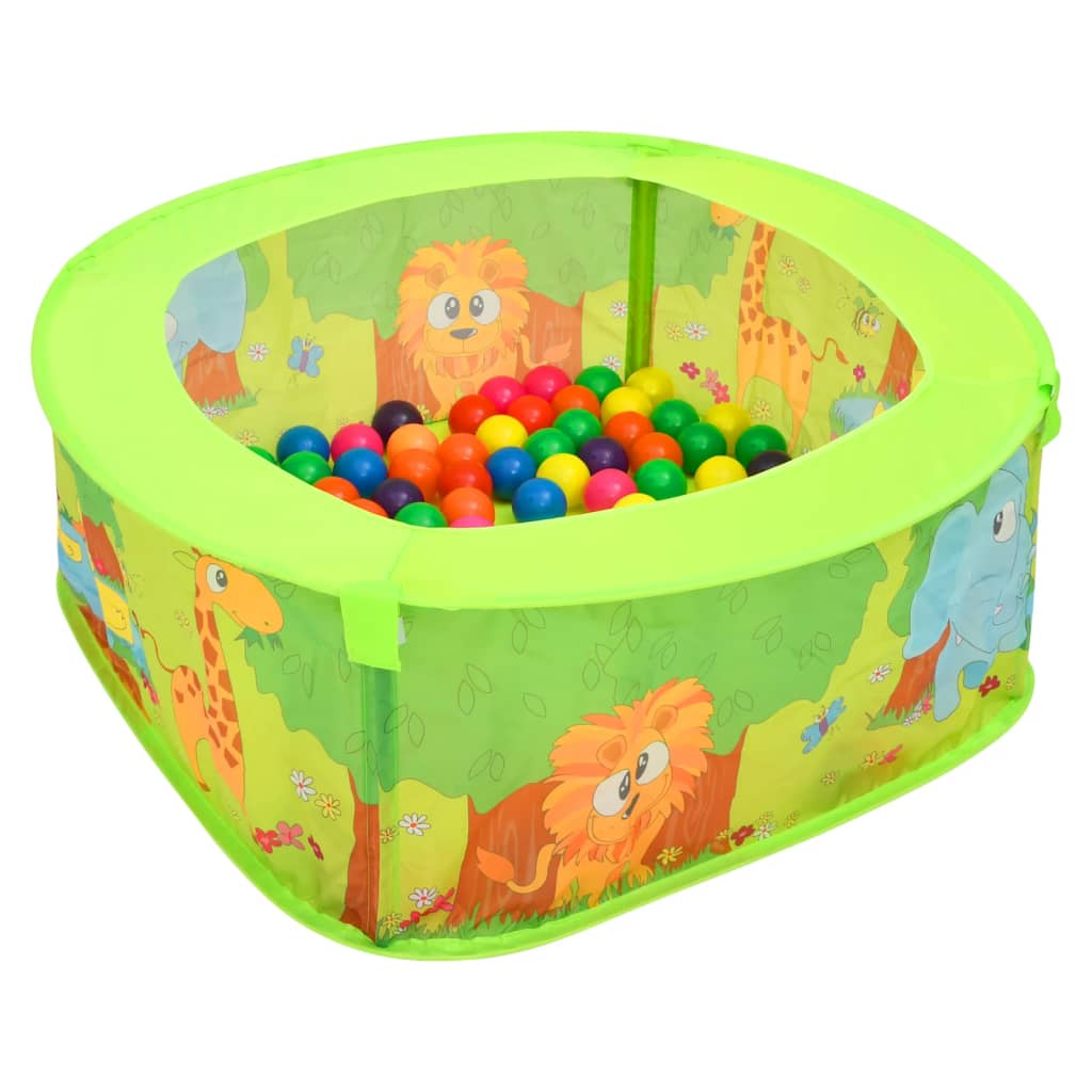 vidaXL Kids Ball Pit with 300 Colorful Balls - 75x75x32cm Indoor Play Pool for Toddlers | Perfect for Birthday Parties, Daycare Centers & Home Playrooms