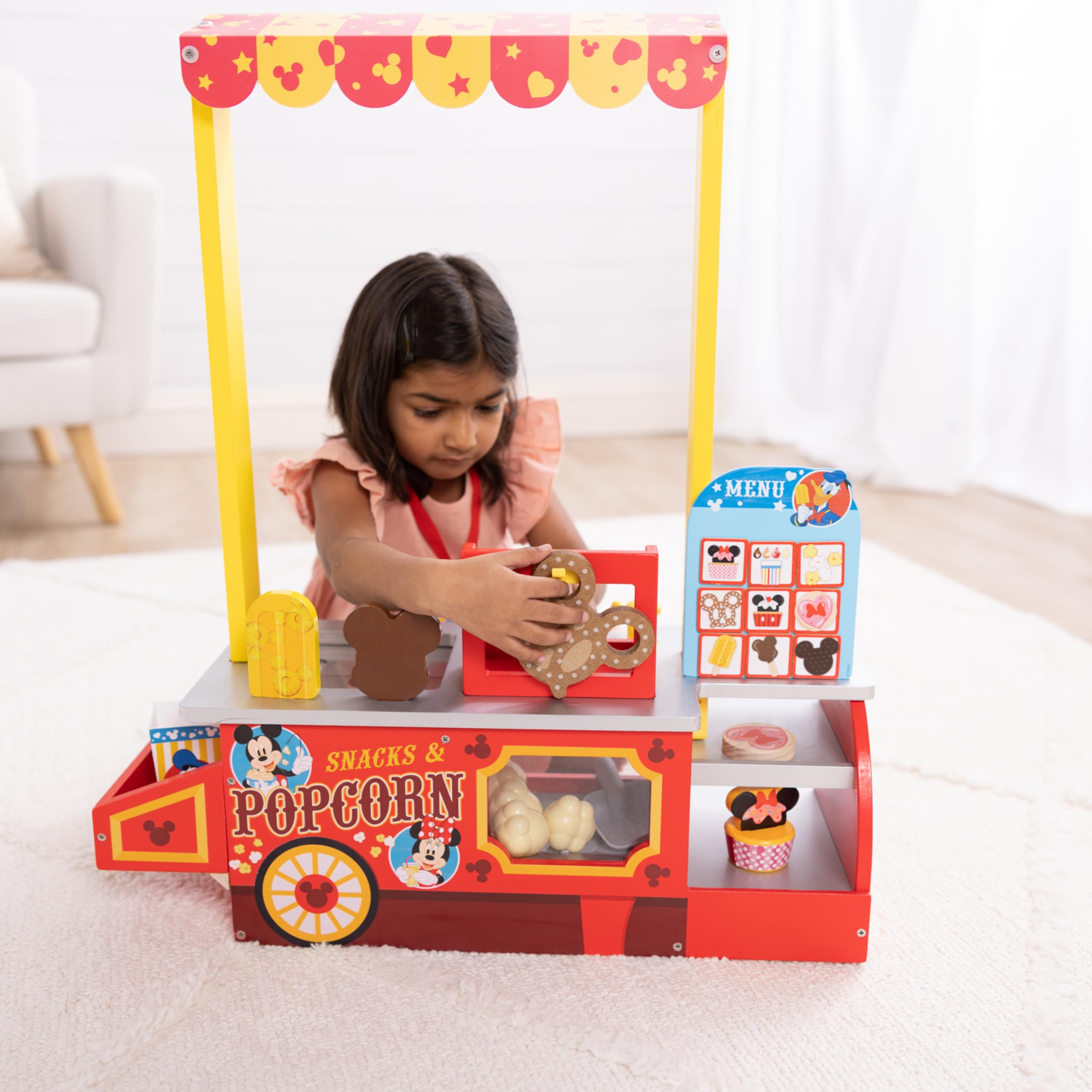 Melissa & Doug Disney Snacks & Popcorn Wooden Pretend Play Food Set – 33-Piece FSC-Certified Toy for Kids | Pretend Play Kitchen Accessories for Imaginative Play & Role-Playing Games