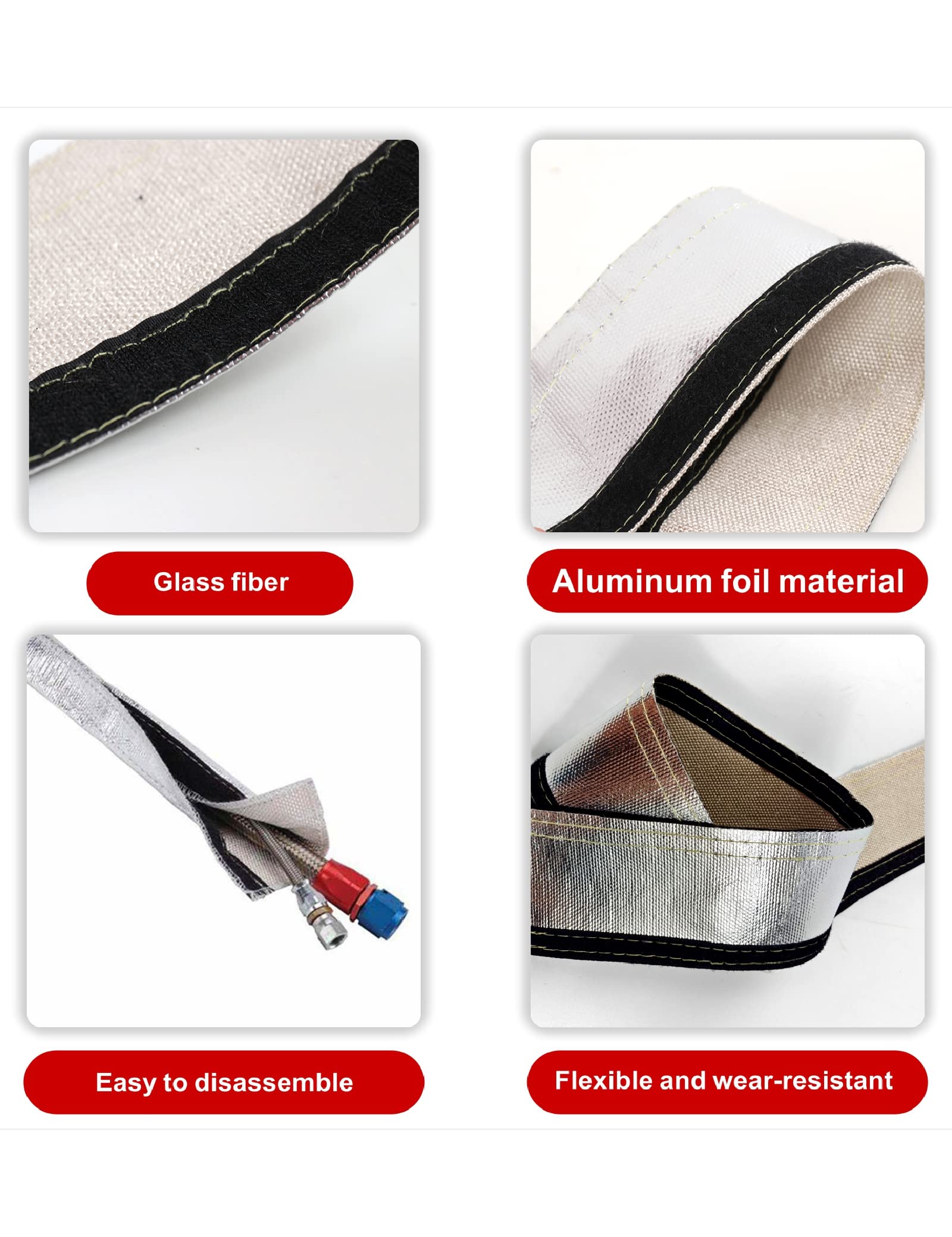 Aluminized Heat Shield Sleeve - 1/2