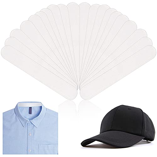 60-Pack Disposable Self-Adhesive Collar Protector Sweat Pads for Hats, Shirts & Golf Caps - White | Moisture-Wicking Neck Liner for Comfort & Hygiene | Perfect for Workouts, Sports & Outdoor Activities