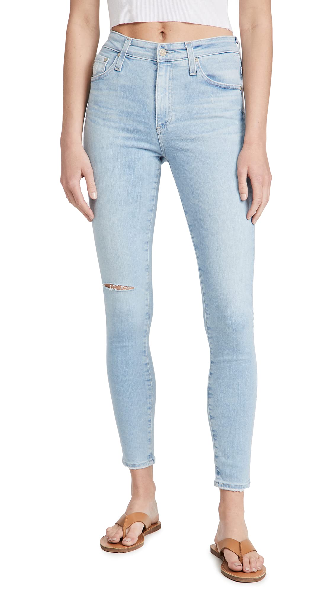 AG Adriano Goldschmied Women's The Farrah Skinny Jeans - High Waist Stretch Denim Pants for Everyday Wear & Night Out