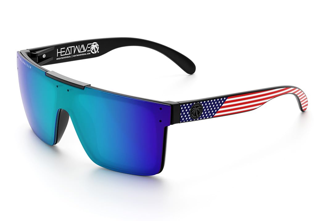Heat Wave Visual Quatro Custom Polarized Sunglasses for Men & Women - UV Protection, Stylish Design for Outdoor Sports, Driving & Beach Vacations