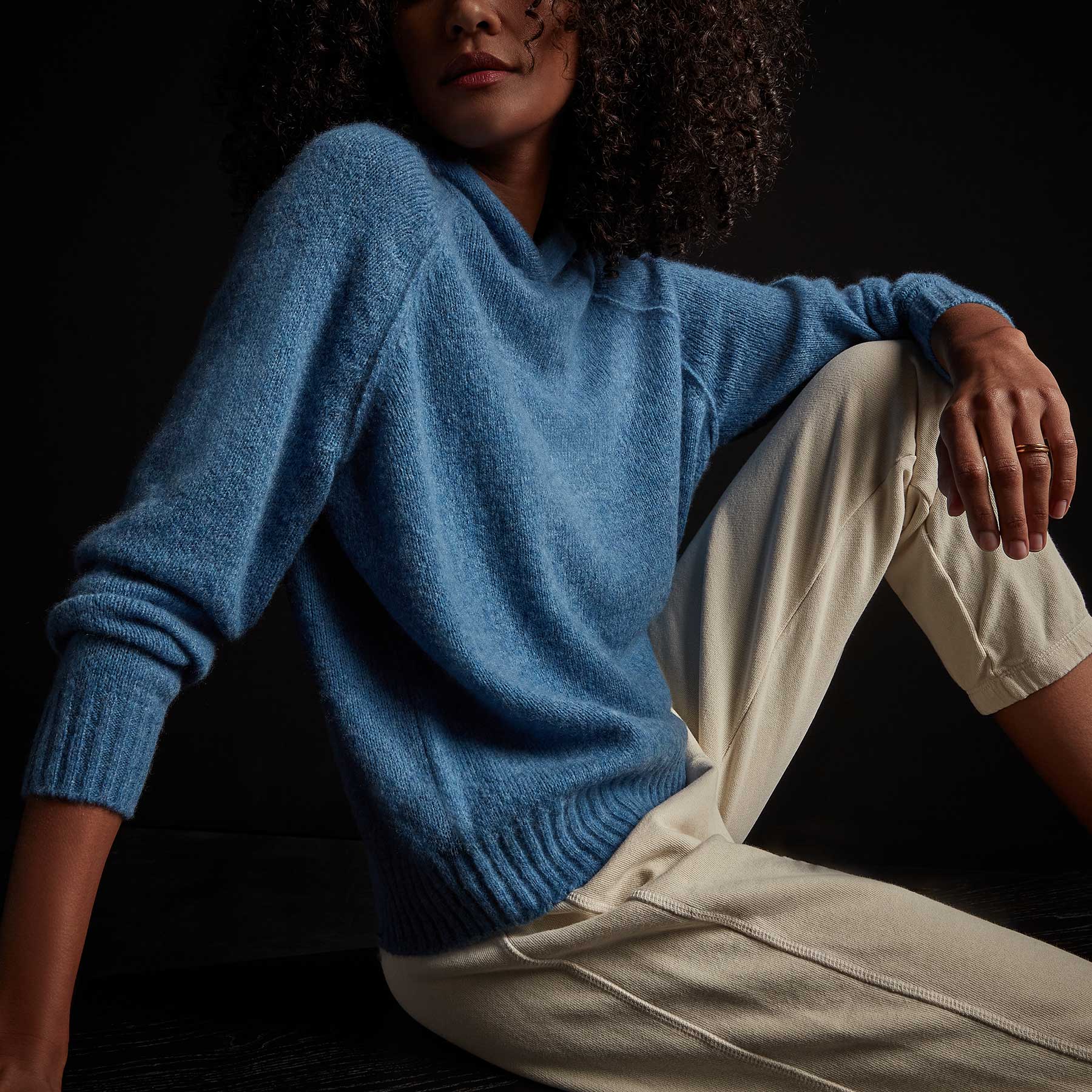 Premium Lightweight Cashmere Hoodie for Women & Men - Soft Blue Raspberry Pullover Sweatshirt - Cozy Winter Loungewear & Casual Outfit Essential