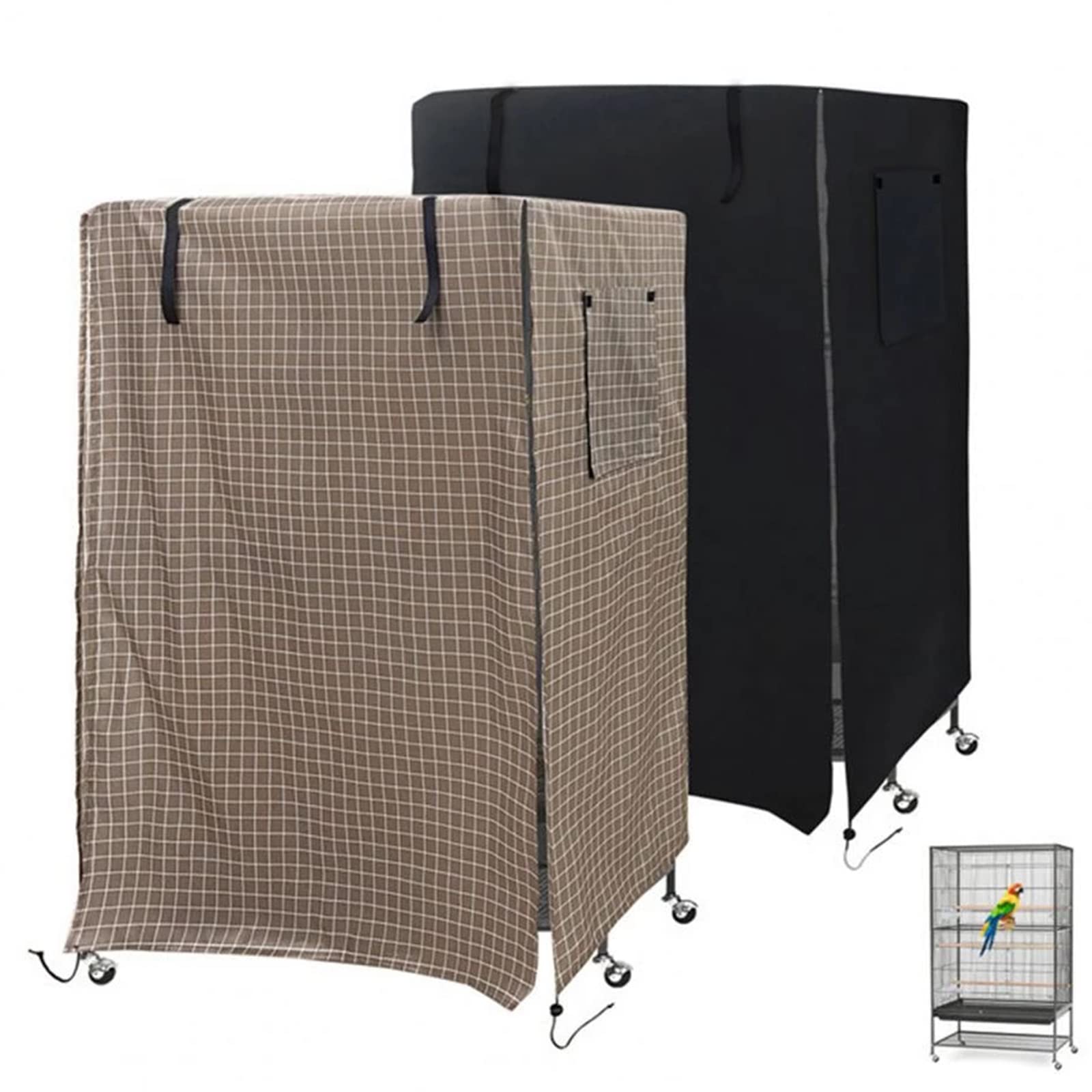 Universal Large Bird Cage Cover - Windproof & Sun Protection Parrot Cage Cover, Blackout Night Cover for Birds, Critters & Small Animals - Ensures Privacy & Comfort for Sleeping, Travel & Outdoor Use