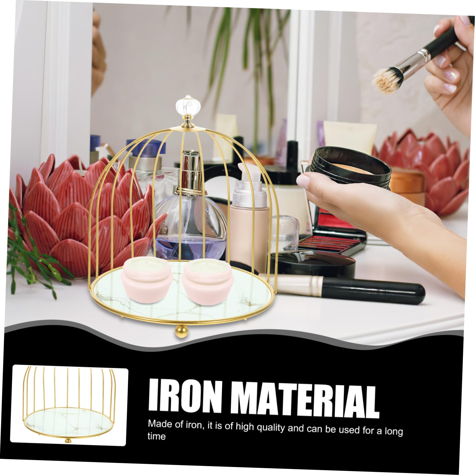 BESPORTBLE 1-Tier Iron Cake Stand - Elegant Party Dessert Display Rack for Cakes, Cupcakes & Pastries - Perfect for Weddings, Birthdays & Tea Parties
