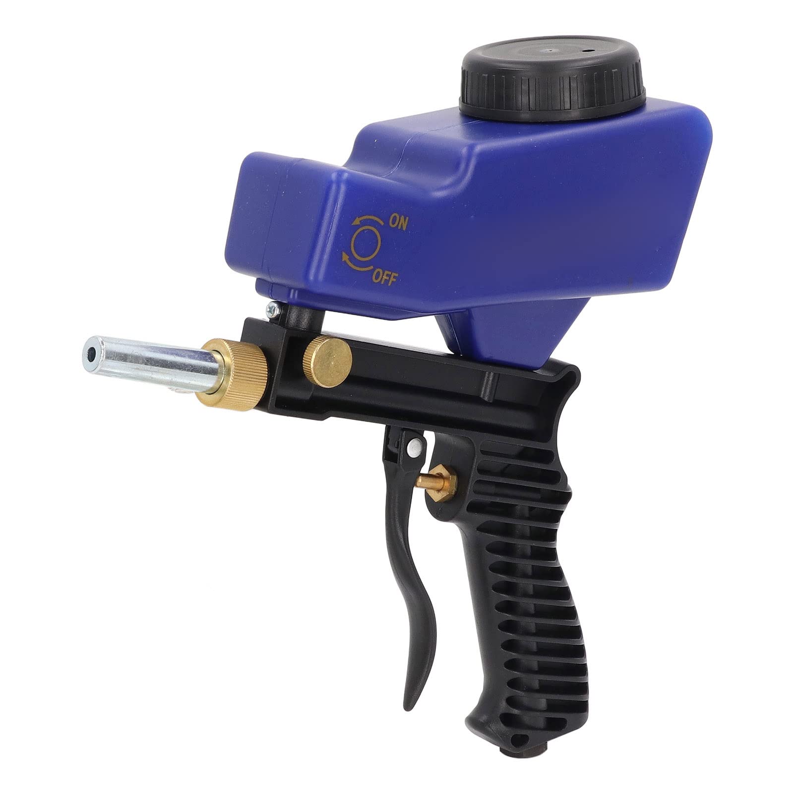 Portable Sand Blaster Kit with Replaceable Steel Nozzle - Paint & Rust Removal Tool for Air Compressor (Blue) | Perfect for Auto Body, Metal Restoration & Surface Prep