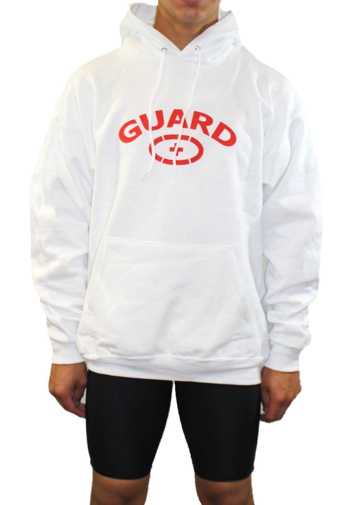 Adoretex Unisex Guard Sweatshirt Hoodie - Red & White Options | Comfortable Pullover for Men & Women | Perfect for Gym, Running & Casual Wear