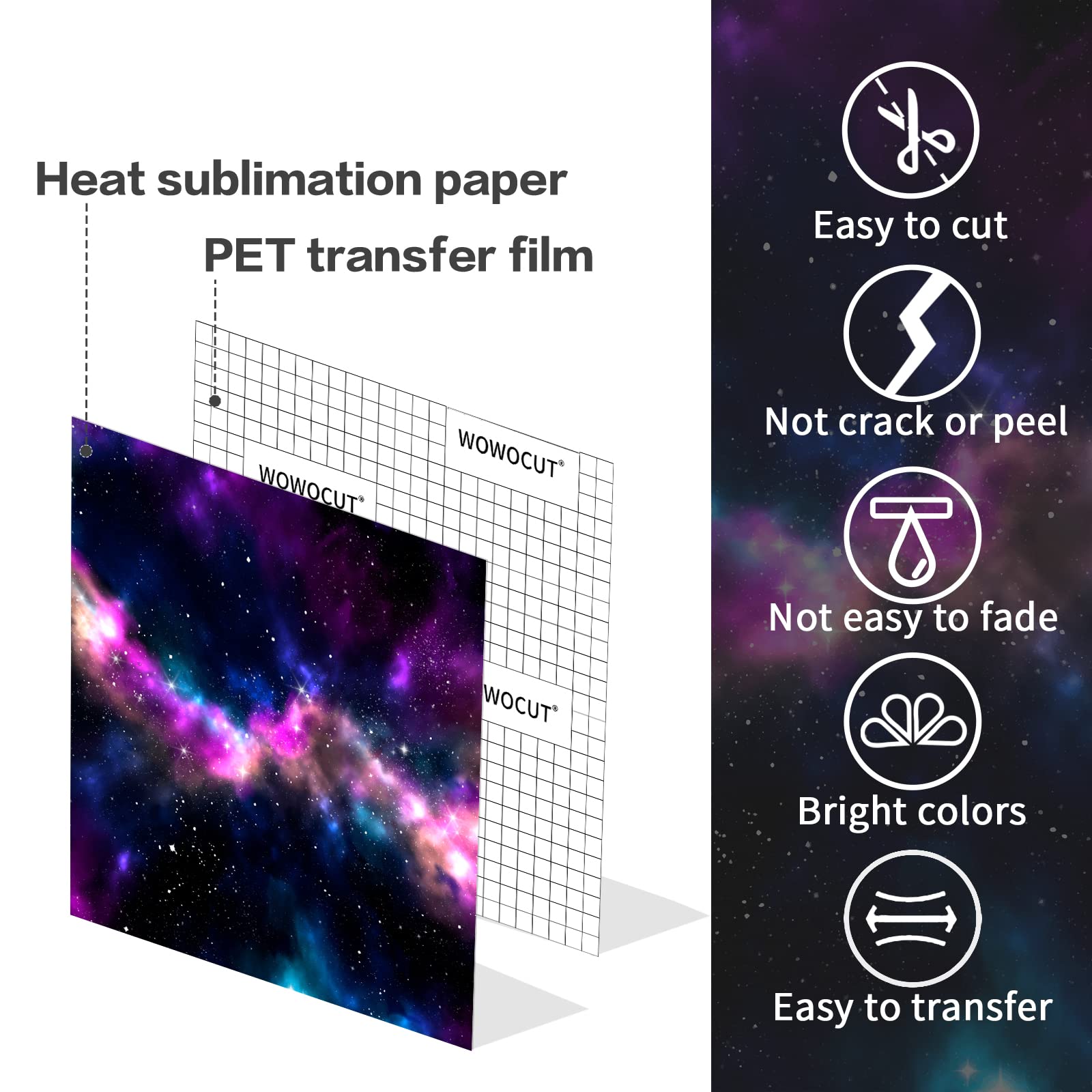 Premium WOWOCUT Sublimation Transfer Paper - 10 Pack 12