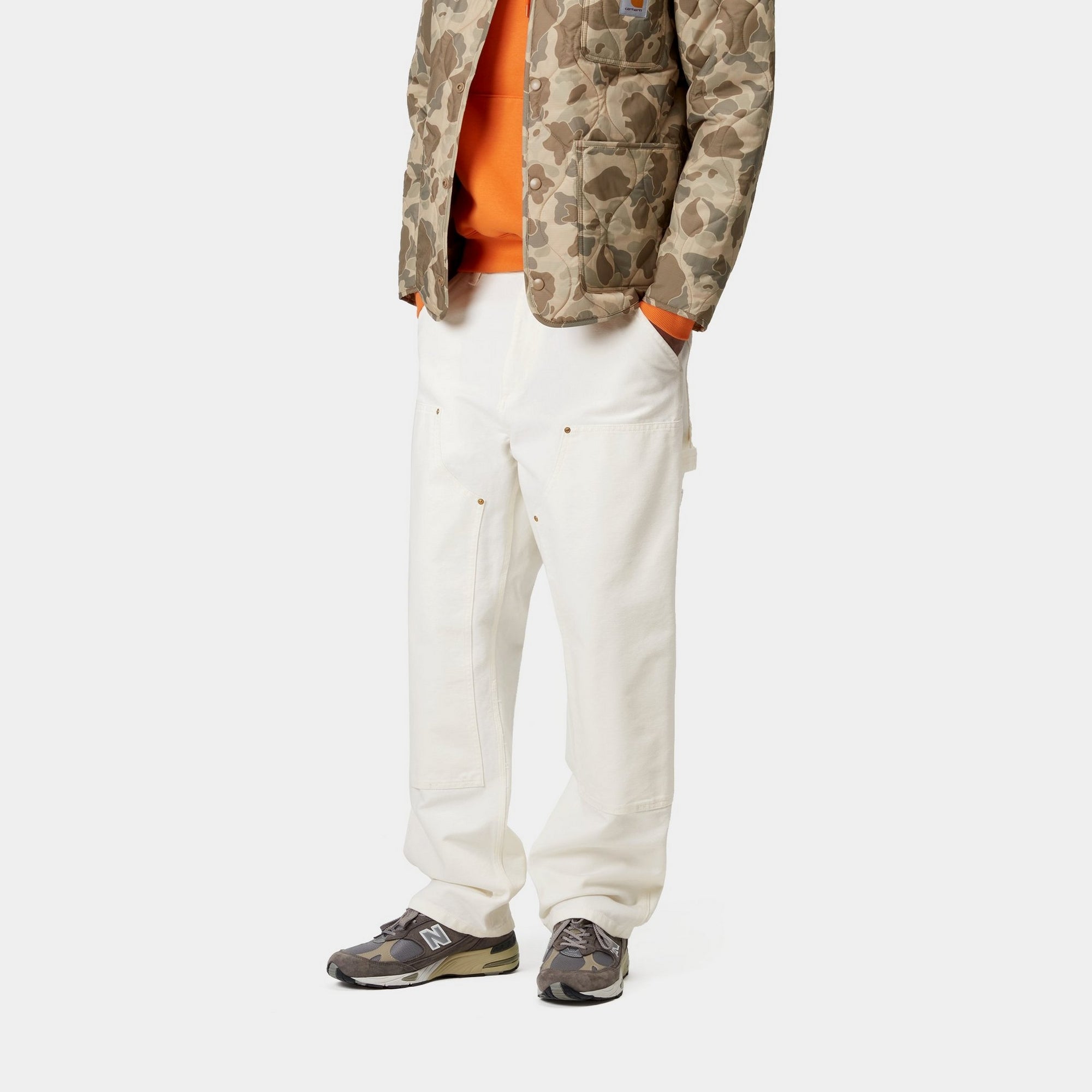 Double Knee Work Pants for Men - Waxed & Rinsed Denim - Durable Workwear for Construction, Carpentry & Outdoor Activities