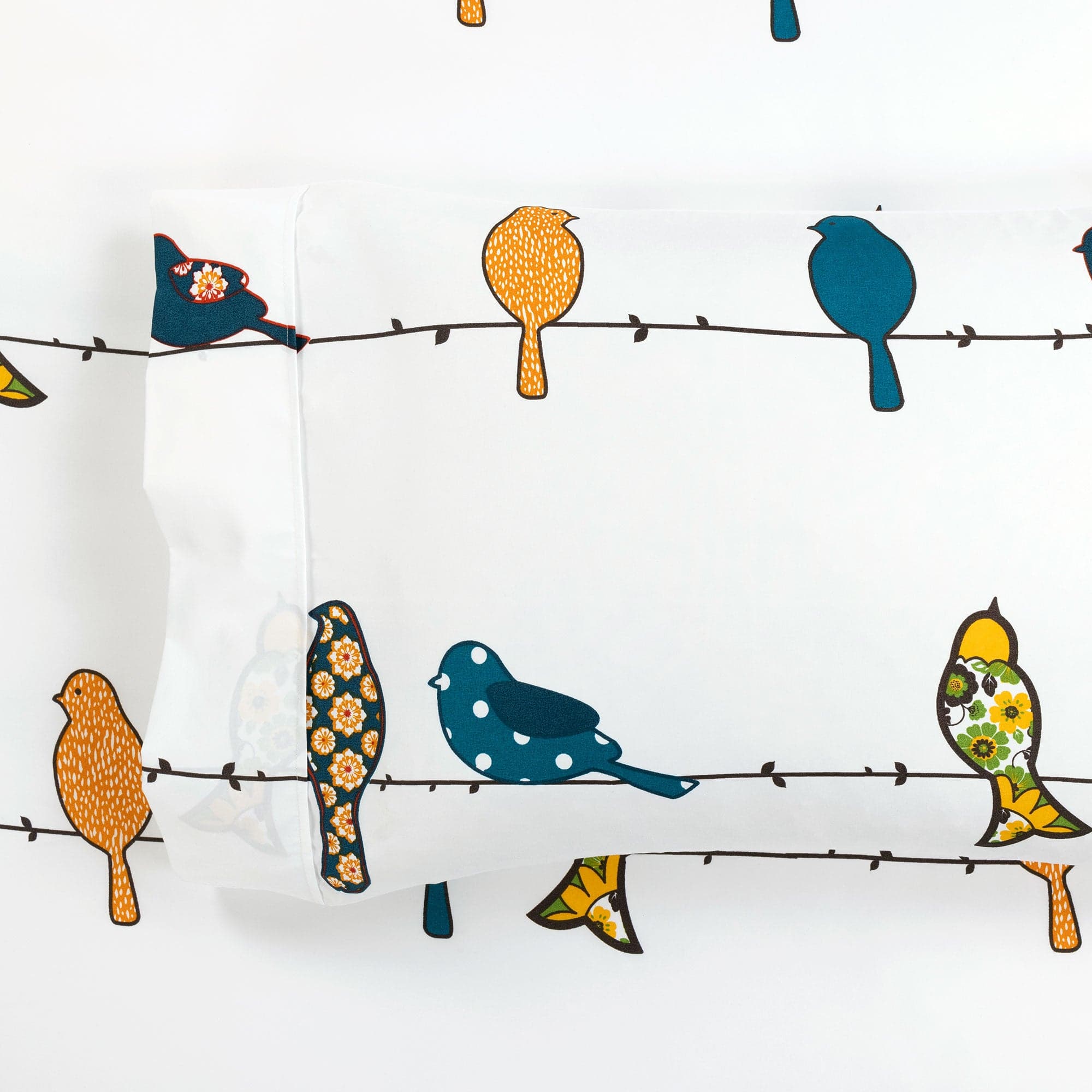 Rowley Birds 6-Piece Soft Cotton Sheet Set - Queen Size Bedding for Comfortable Sleep, Breathable & Cozy - Perfect for Master Bedroom, Guest Room, or Dorm