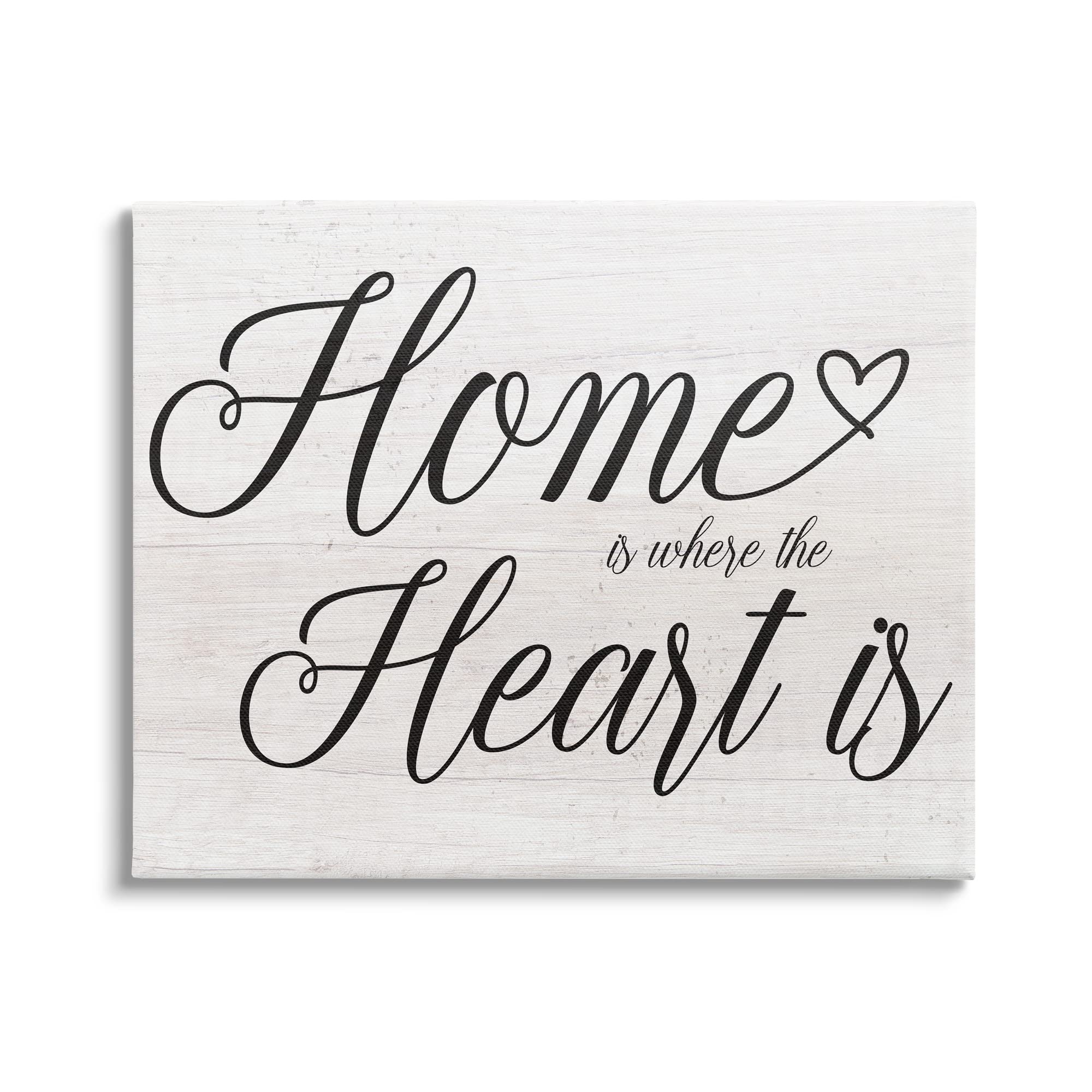 Stupell Industries Heart & Home Fancy Script Typography Wall Art - Elegant Phrase Decor by Lil' Rue - Perfect for Living Room, Bedroom & Home Office Decor