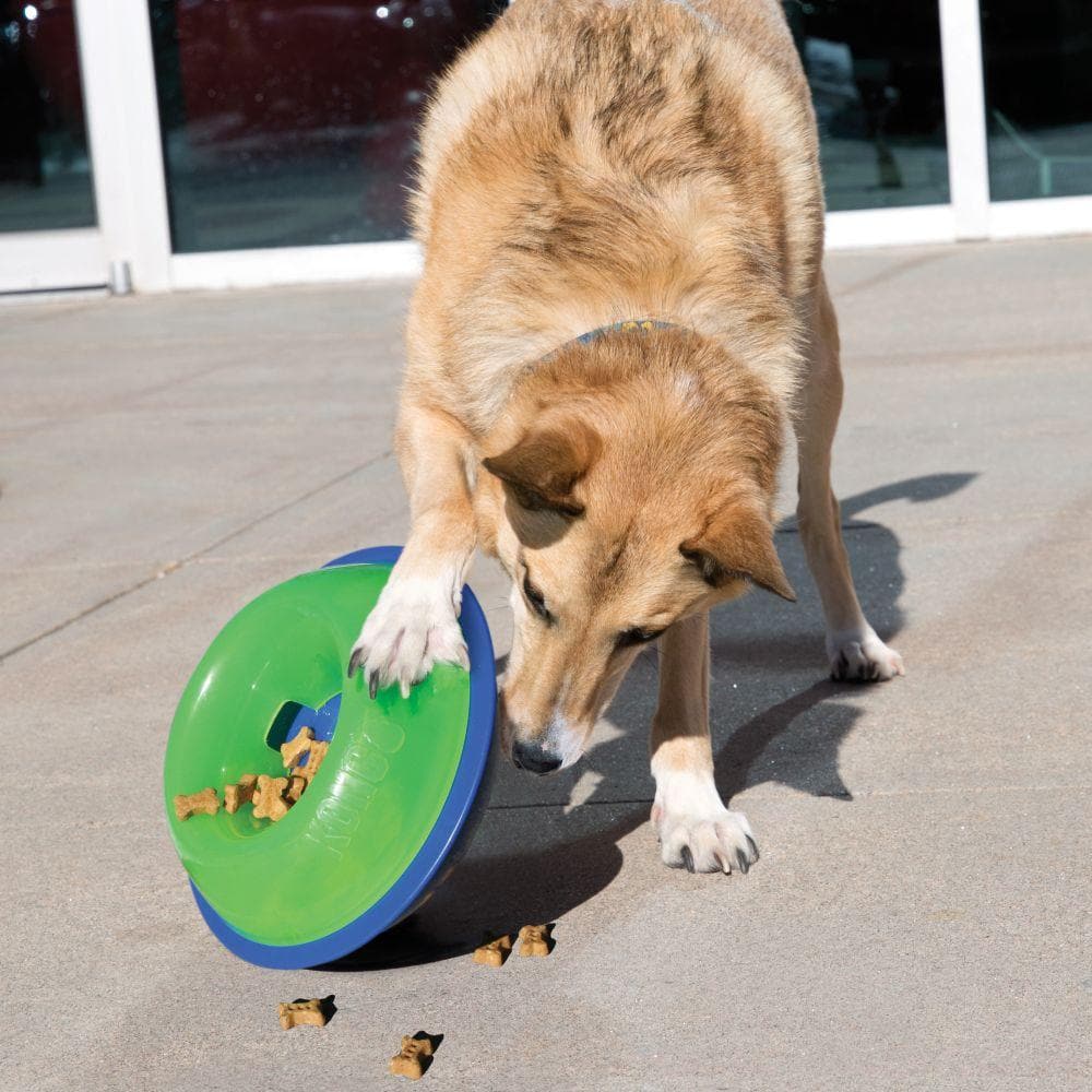 Kong Tiltz® Interactive Dog Treat Dispenser Toy - Food Puzzle for Mental Stimulation and Reward Training - Perfect for Small to Medium Dogs at Home or Outdoors