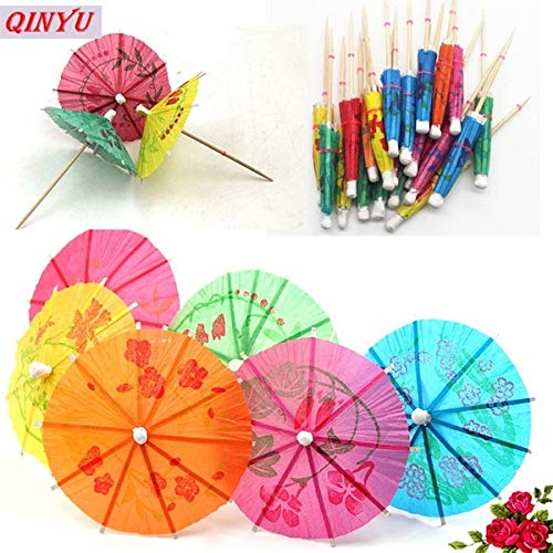 20 PCS Stylish Small Umbrella Skewers - Decorative Fruit Picks for Cocktails, Cakes & DIY Desserts | Perfect for Party Decor, Wedding Favors & Creative Food Presentation