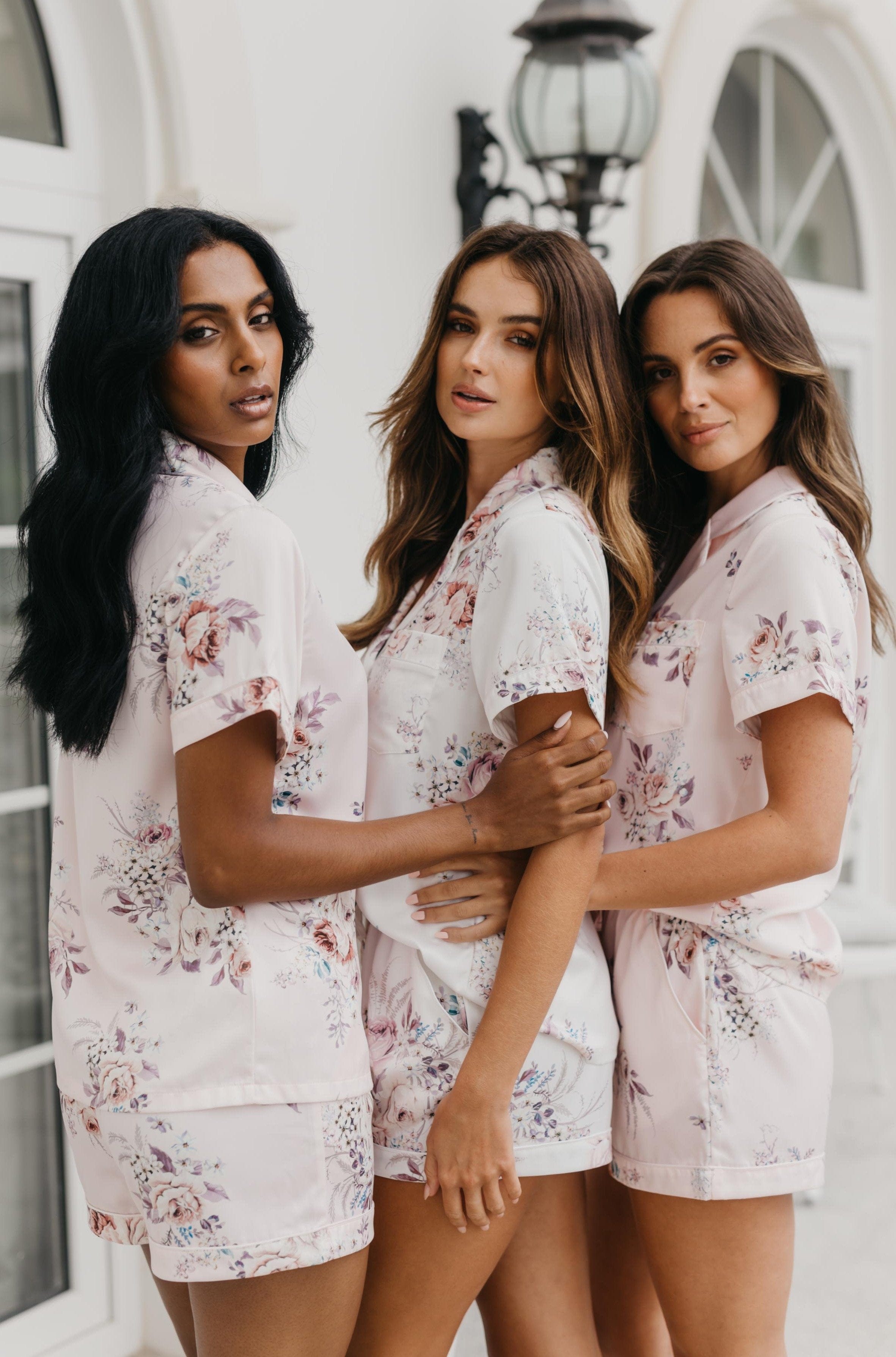 White With Pastel Floral