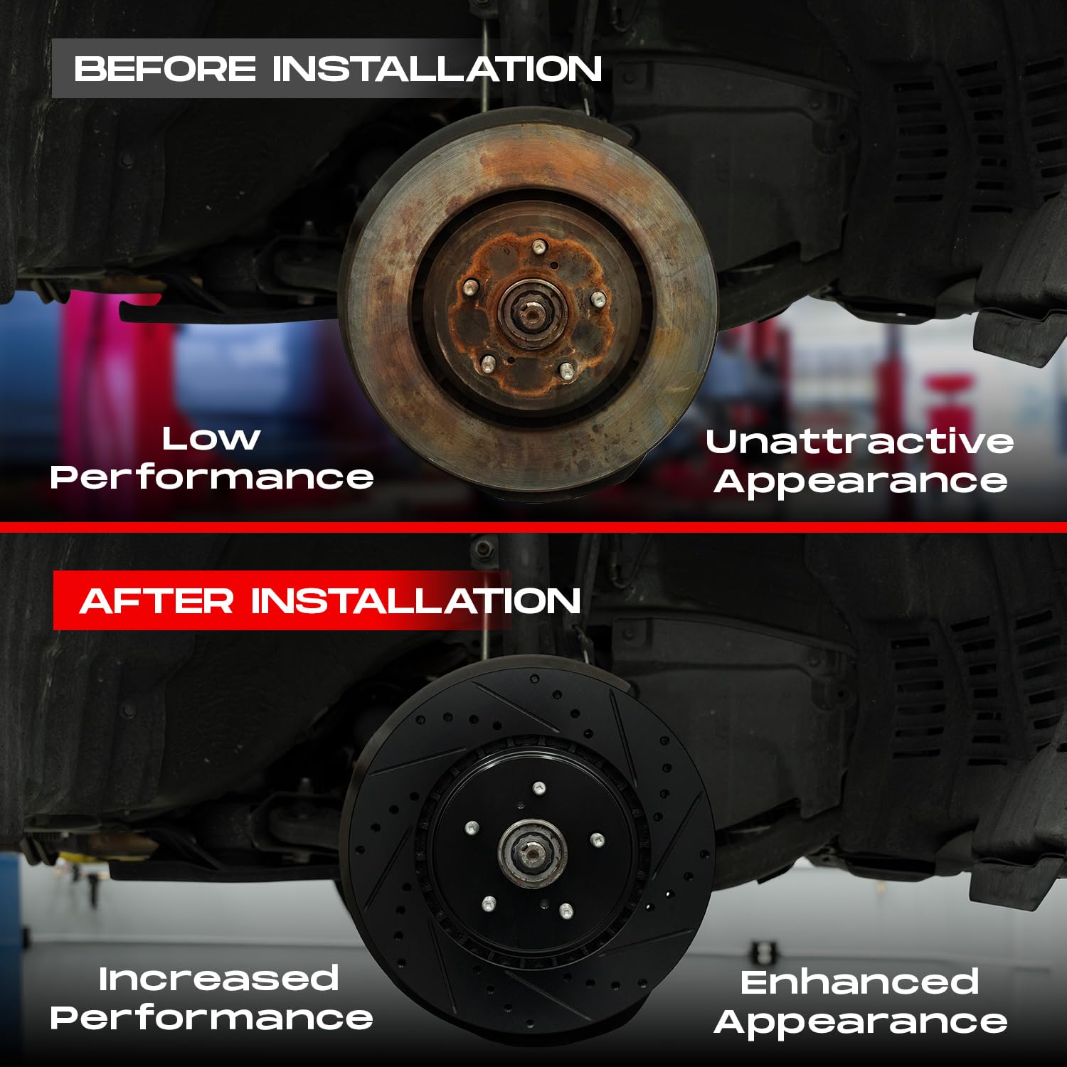 R1 Concepts Premium Ceramic Brake Pads & Rotors Kit - Front & Rear Brake System Replacement for 1999 Volkswagen Jetta | Smooth Stopping Power for Daily Commute & Highway Driving