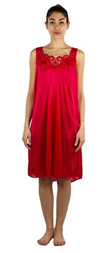 JOTW Silky Lace Accent Sheer Nightgown for Women - Sizes Medium to 5X Plus Size | Elegant Sleepwear for Bridal, Honeymoon & Romantic Occasions