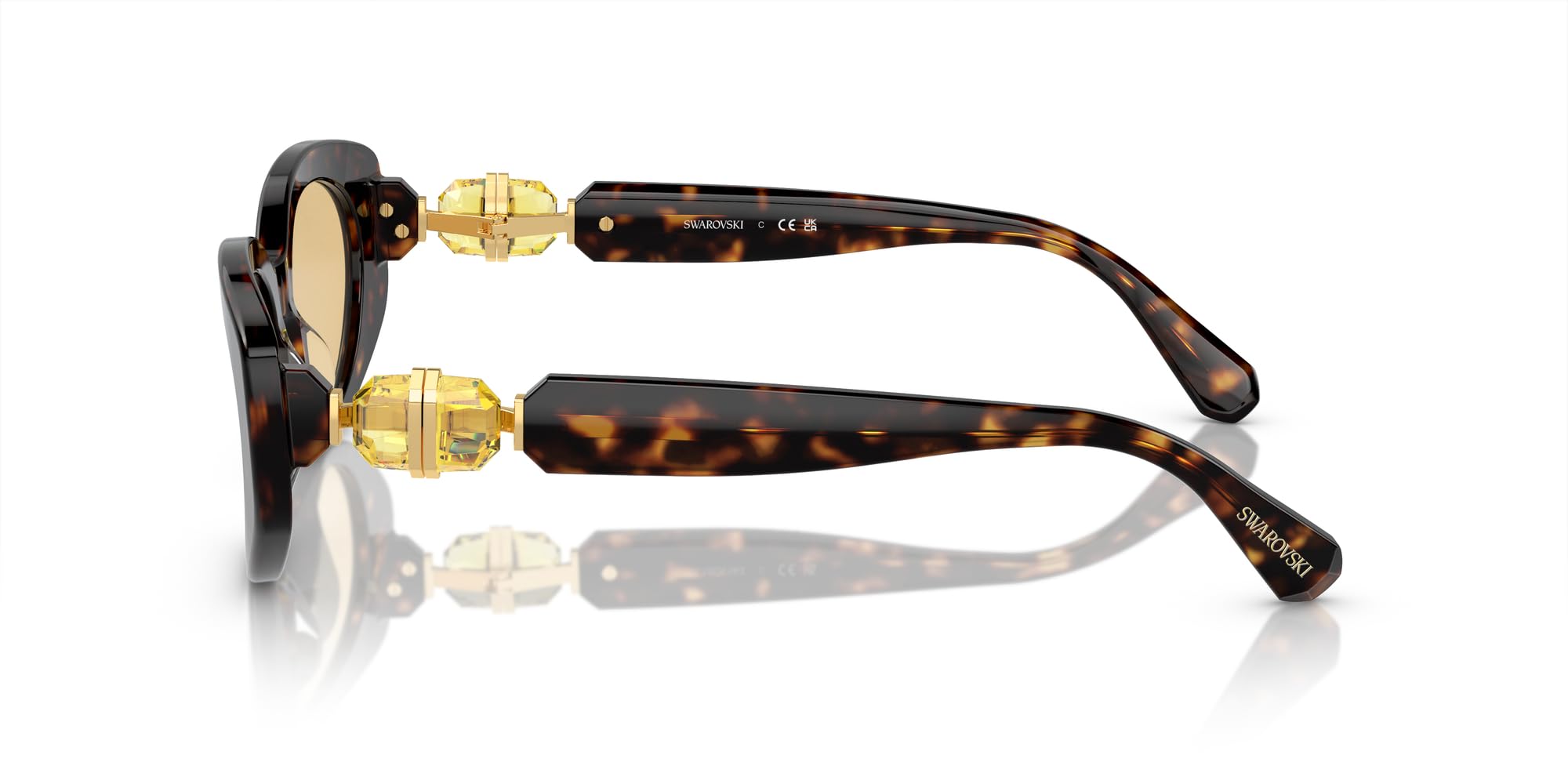Swarovski Women's Sk6002 Oval Sunglasses - Polarized UV Protection Luxury Fashion Sunglasses for Women | Perfect for Beach, Driving & Outdoor Activities