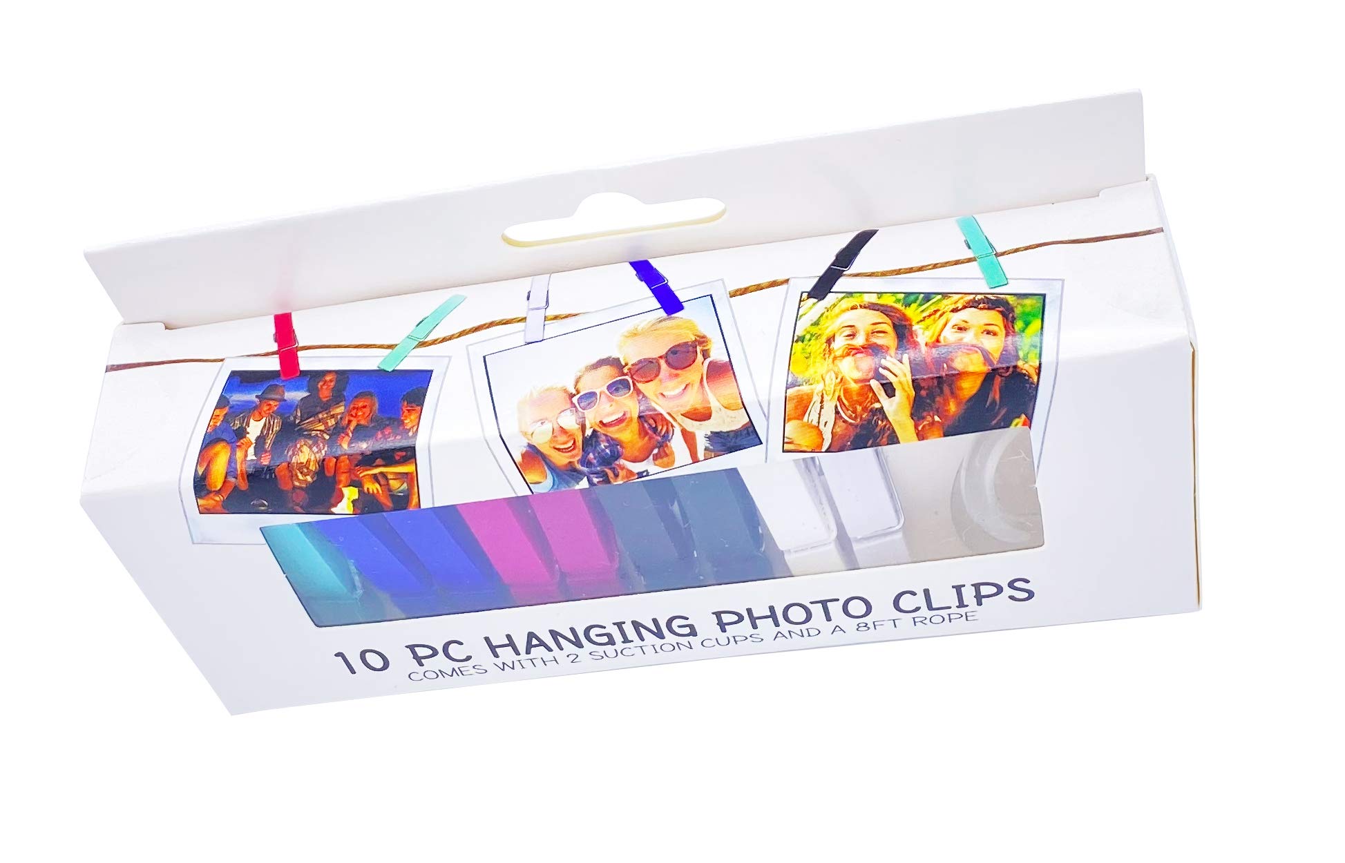 Island Dogs 10-Piece Hanging Photo Clips Set - Decorative Wall Display for Photos, Art, and Memories - Perfect for Bedroom, Nursery, or Office Decor