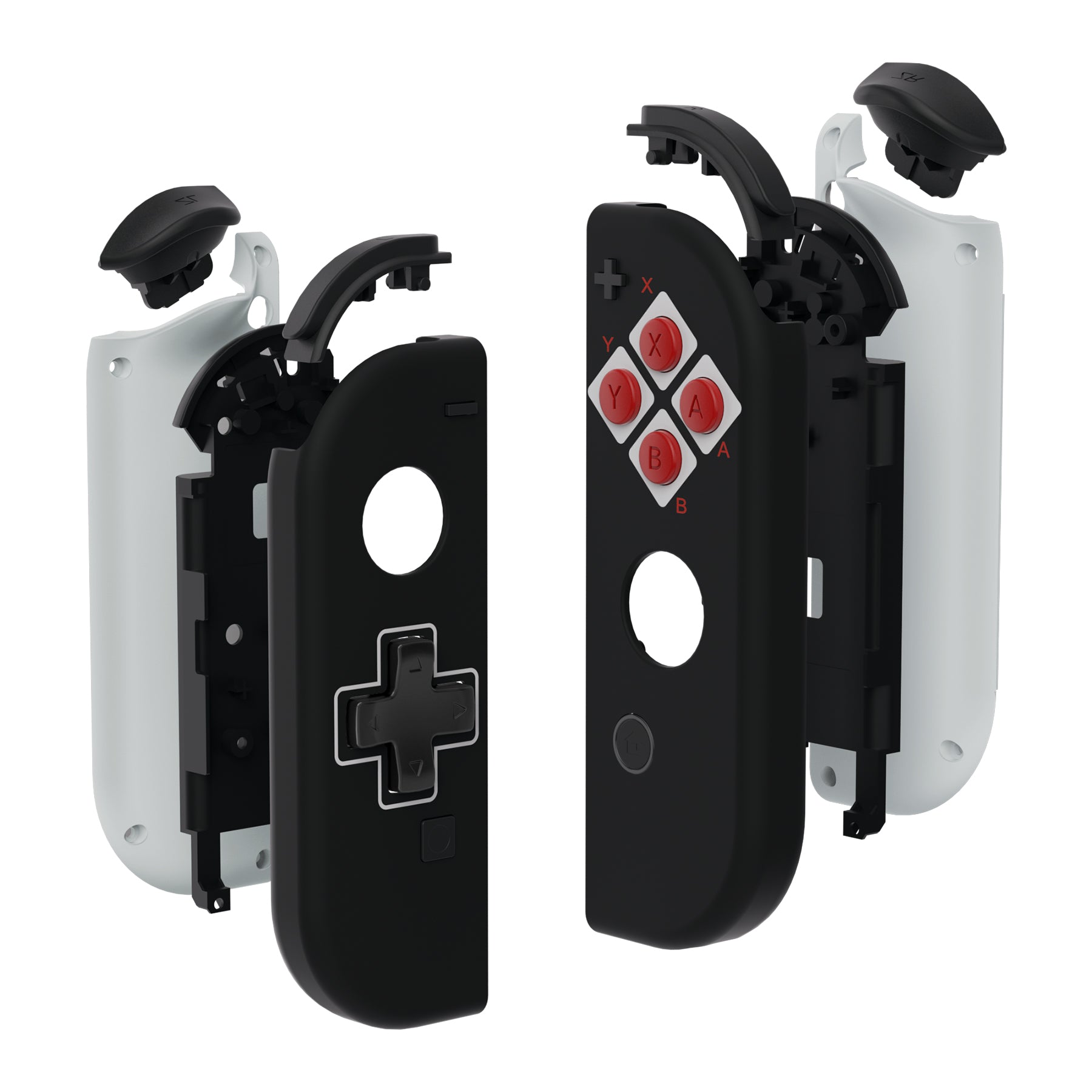 eXtremeRate NES Style Joycon Controller Shell - DIY Replacement Housing with D-Pad & Full Button Set for Nintendo Switch JoyCon & OLED JoyCon (Console Not Included) - Perfect for Gaming Enthusiasts & Custom Mods