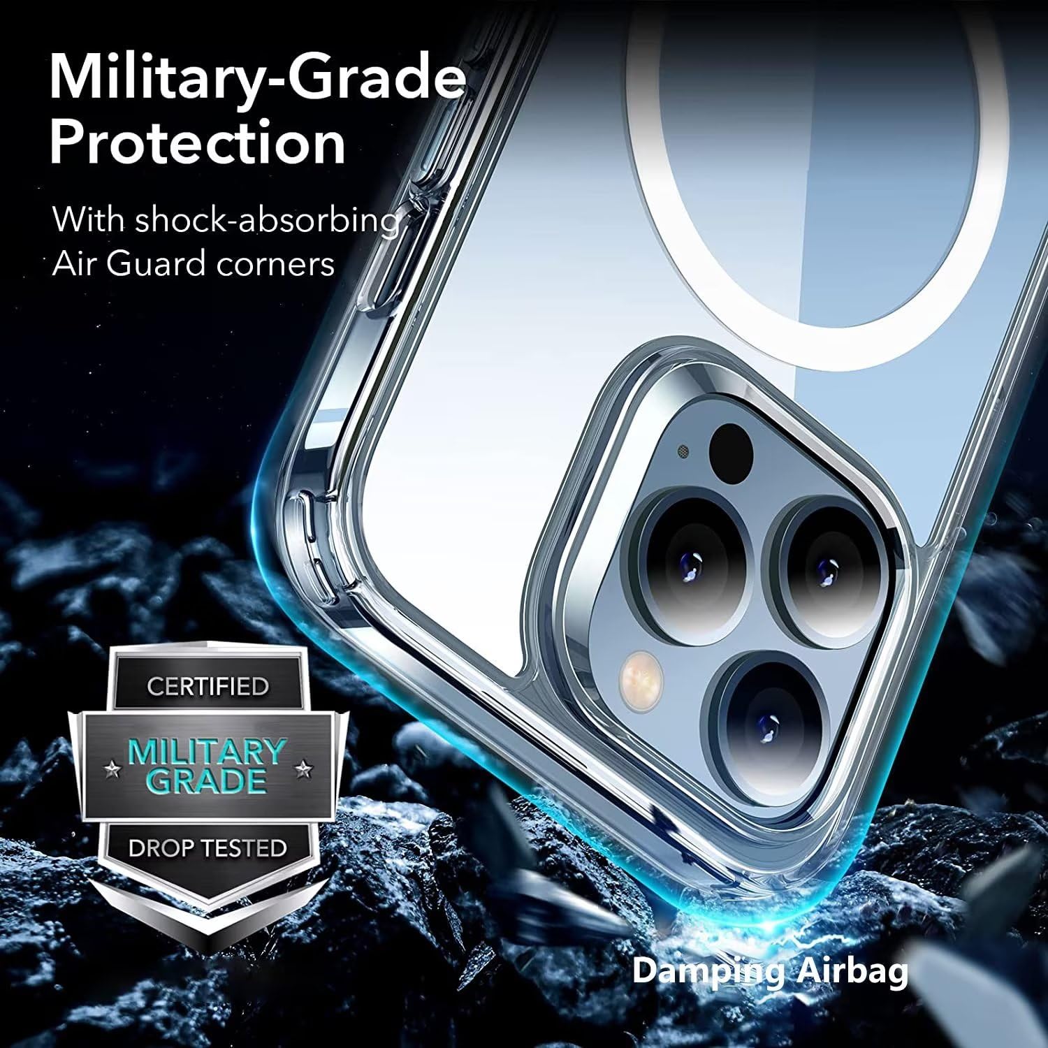 Clear Magnetic Case for iPhone 11 Pro Max | Military-Grade Protection | MagSafe Compatible | Anti-Yellow Hard Back & Shock-Absorbing Corners | Perfect for Outdoor Activities, Work & Travel