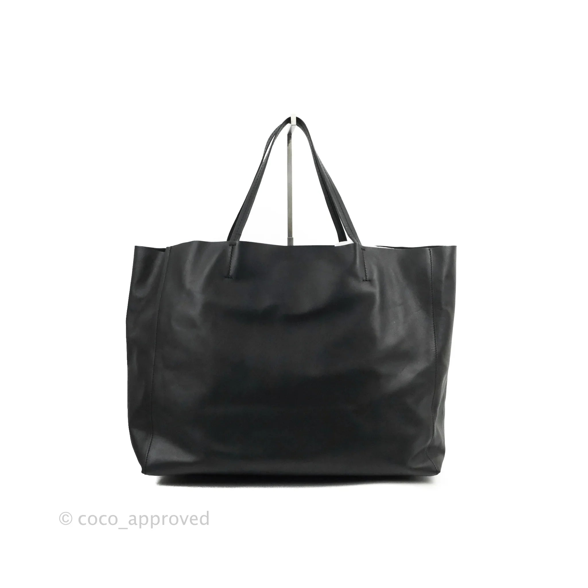 Celine Large Horizontal Cabas Tote Bag in Black Calfskin Leather - Perfect for Work, Travel & Everyday Luxury Handbag