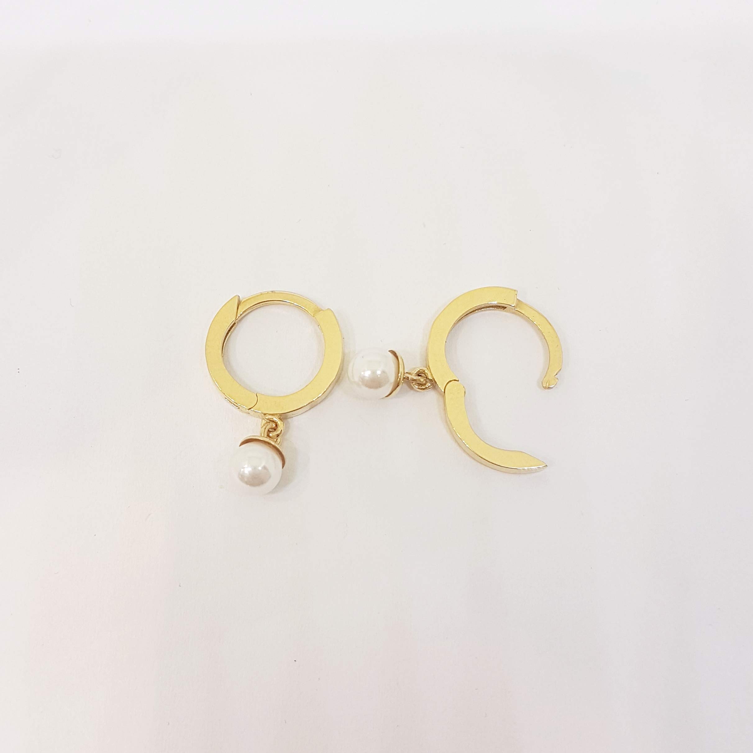 14K Solid Gold Freshwater Pearl Hoop Earrings for Women | 6mm Cultured Pearl Jewelry, June Birthstone Gift for Mom, Wife, Girlfriend | Perfect for Weddings, Anniversaries & Special Occasions