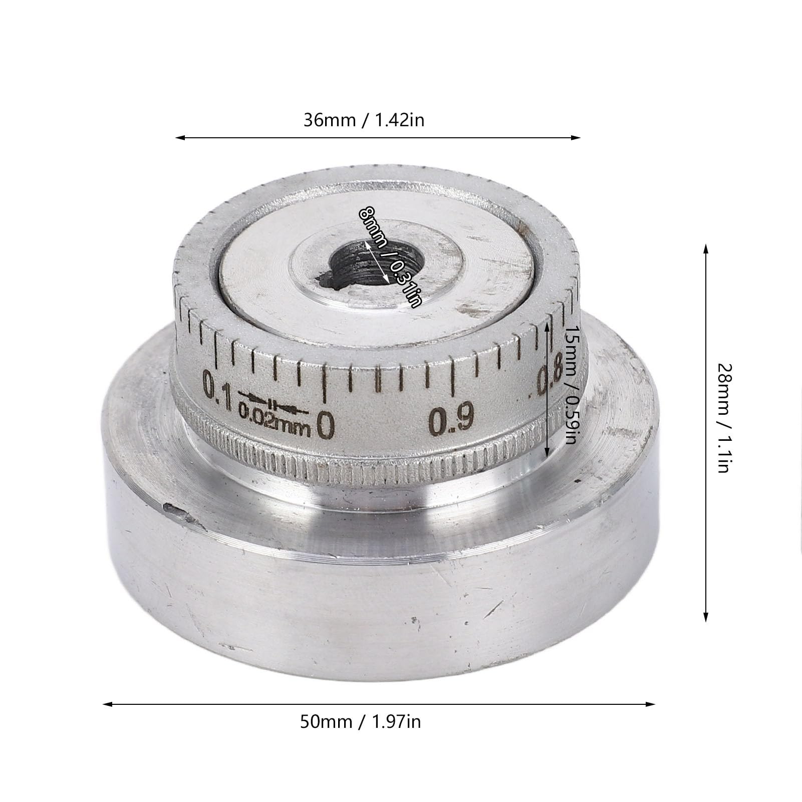 50mm/1.97inch Aluminum Alloy Hand Wheel with Revolving Handle - Durable Mini Lathe Accessory for Grinder & Milling Machine | Perfect for Metalworking, Woodworking & DIY Projects