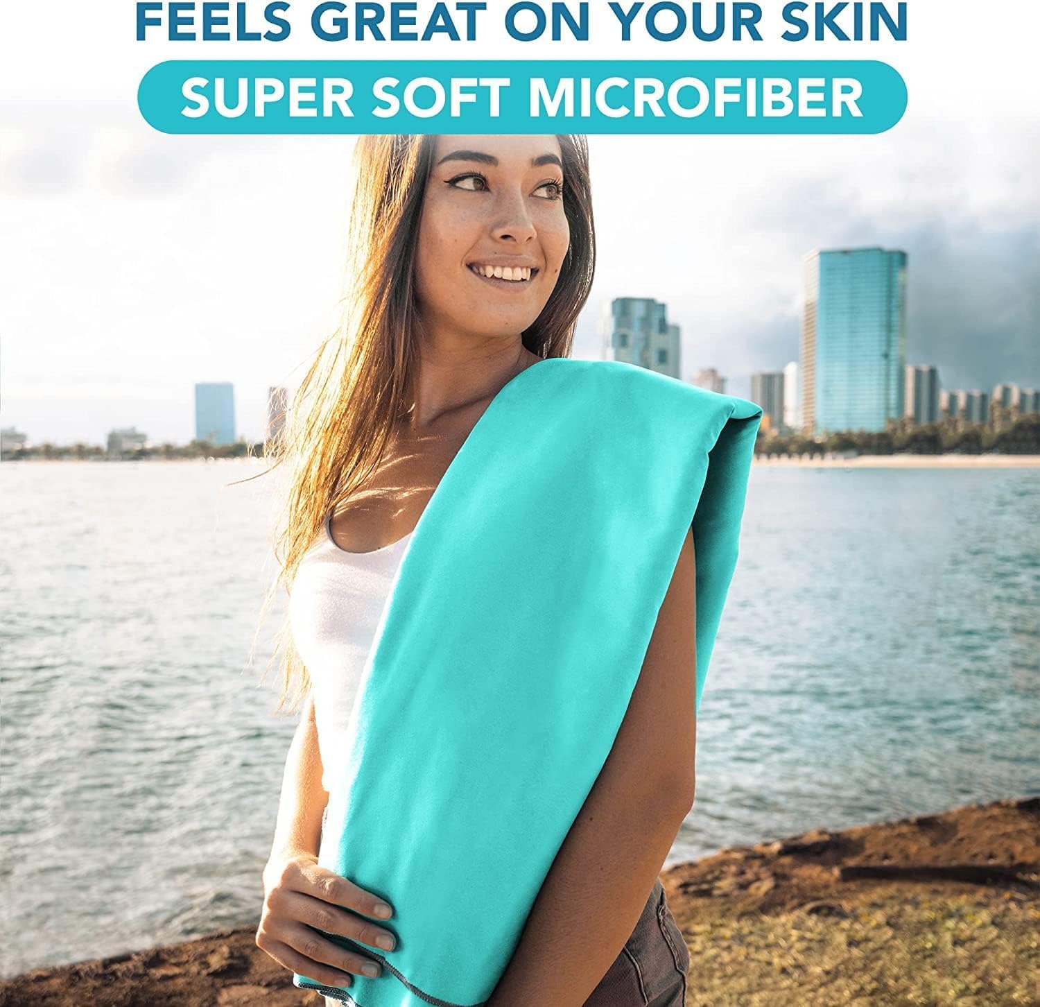 Youphoria Microfiber Travel Towel - Ultra Fast Drying, Lightweight & Compact Quick Dry Towel for Camping, Beach, Backpacking, Hiking, Gym & Swimming | Perfect for Outdoor Adventures & Travel Essentials