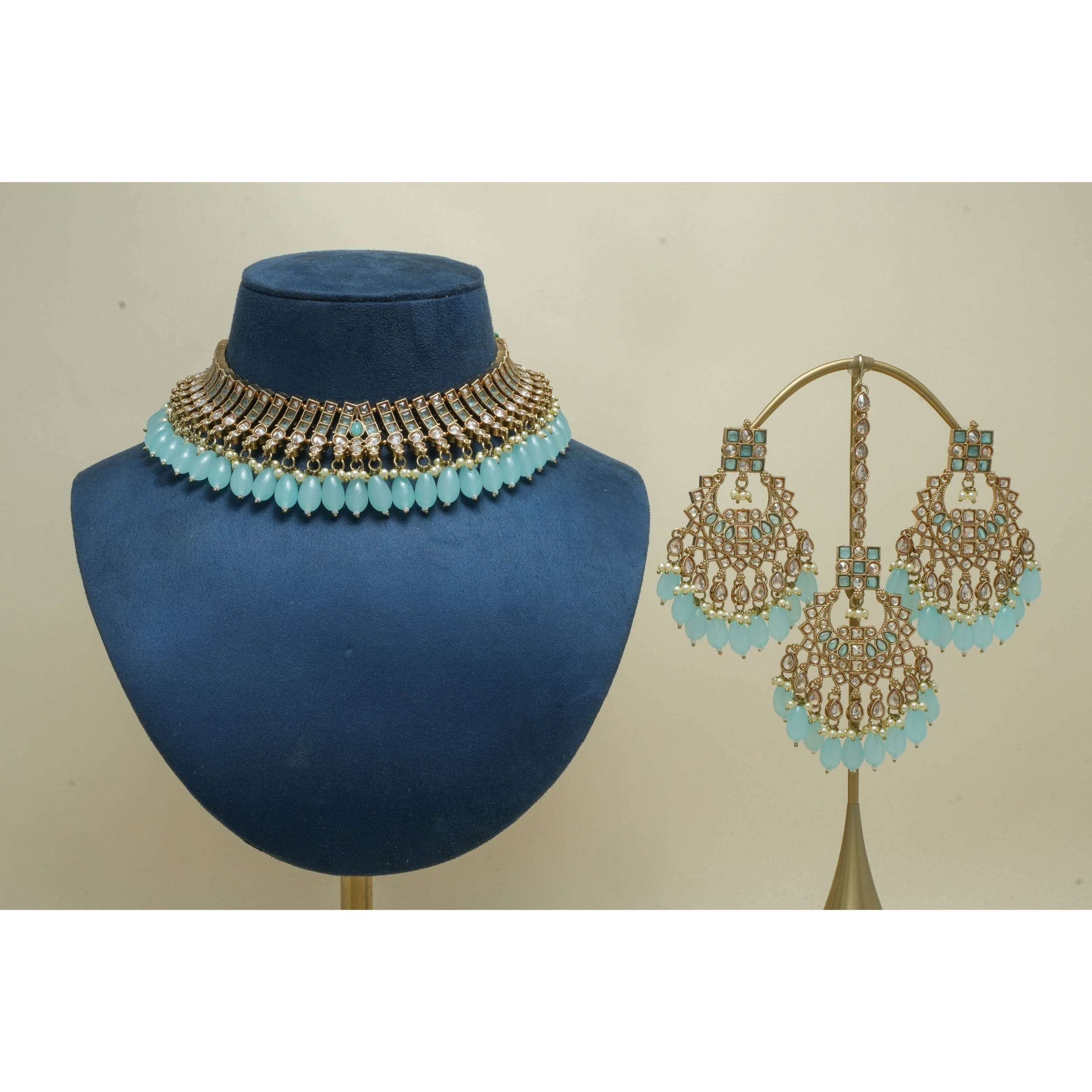 ANVIKA POLKI FULL SET - Traditional Indian Jewelry Set for Weddings & Festivals | Perfect for Bridal, Party & Cultural Events