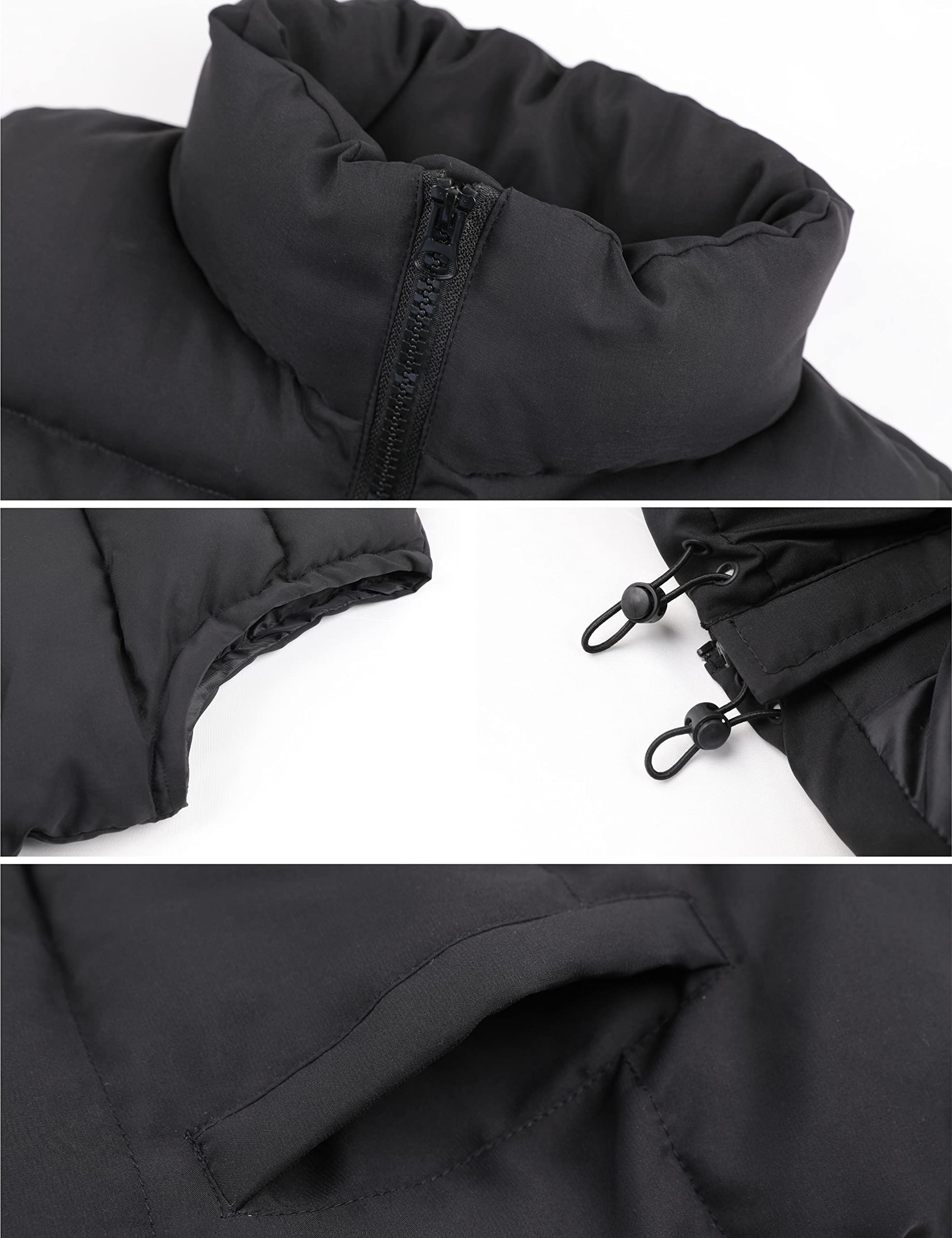 Women's Quilted Puffer Vest Sleeveless Stand Collar Zip Up Jacket with Pockets - Winter Outdoor Hiking, Casual Streetwear Fashion Coat